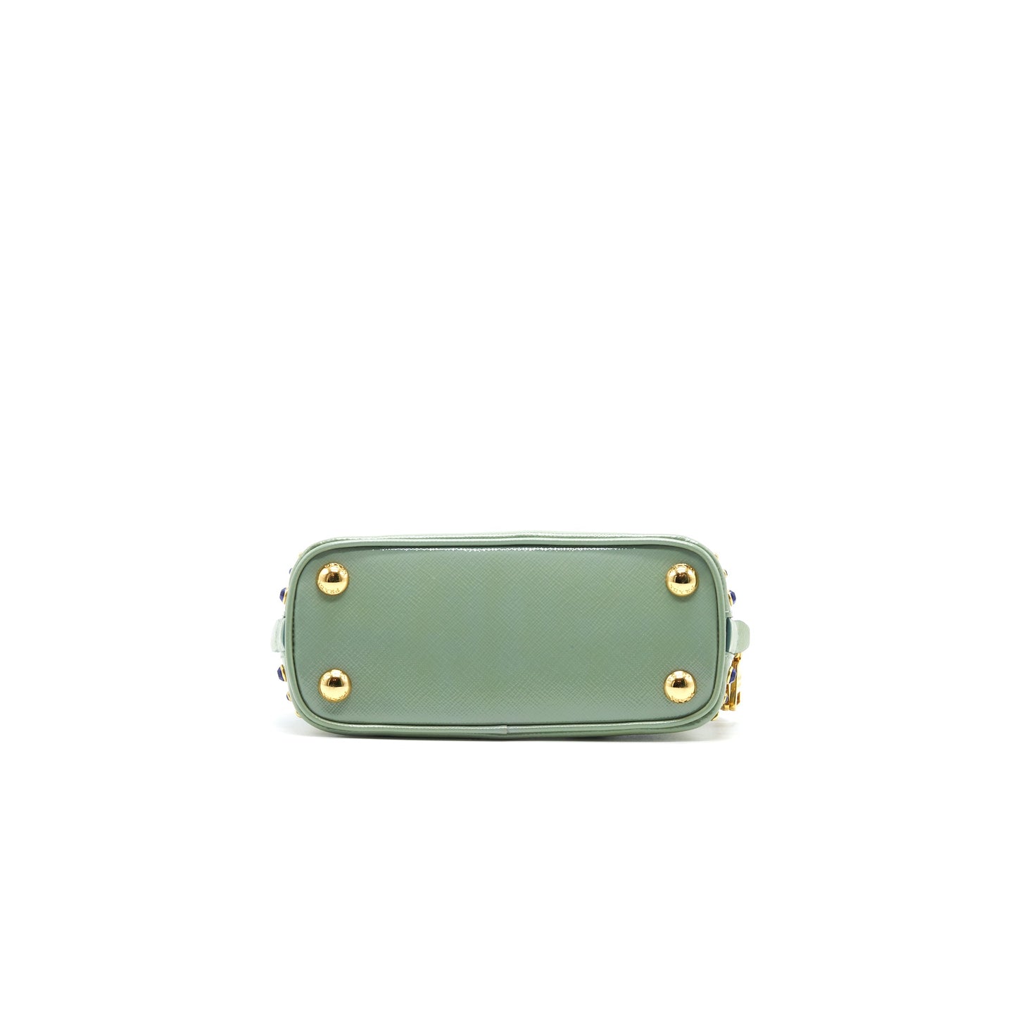 Prada Saffiano Mini Crossbody Purse Light Green