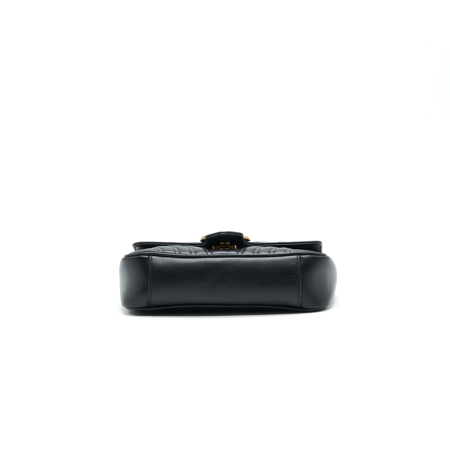 GUCCI GG MARMONT MINI BAG BLACK WITH GHW