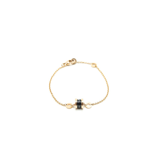 BVLGARI B.ZERO BRACELET ROSE GOLD IN BLACK CERAMIC