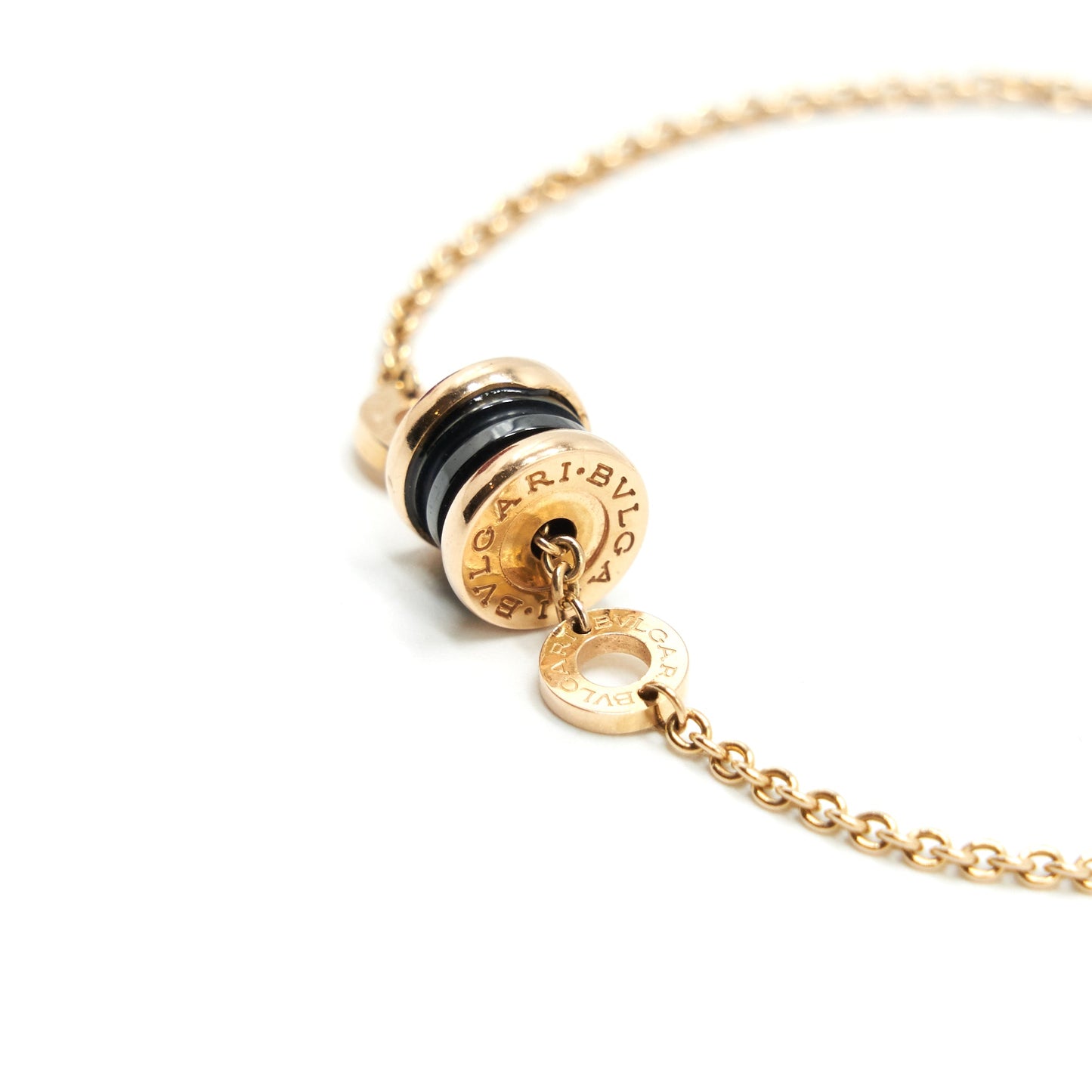 BVLGARI B.ZERO BRACELET ROSE GOLD IN BLACK CERAMIC