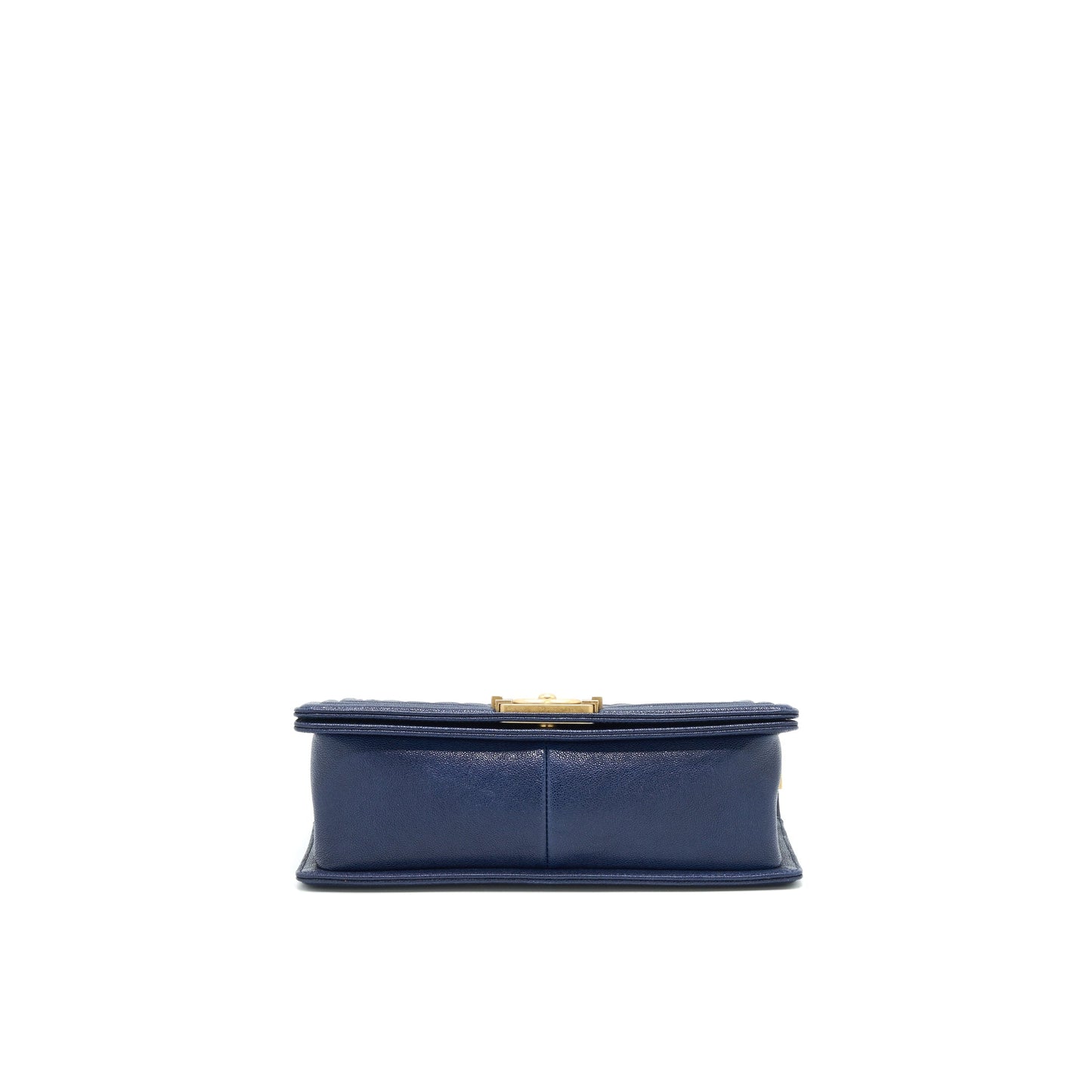 Chanel Boy Chanel Old Medium Caviar Navy with GHW