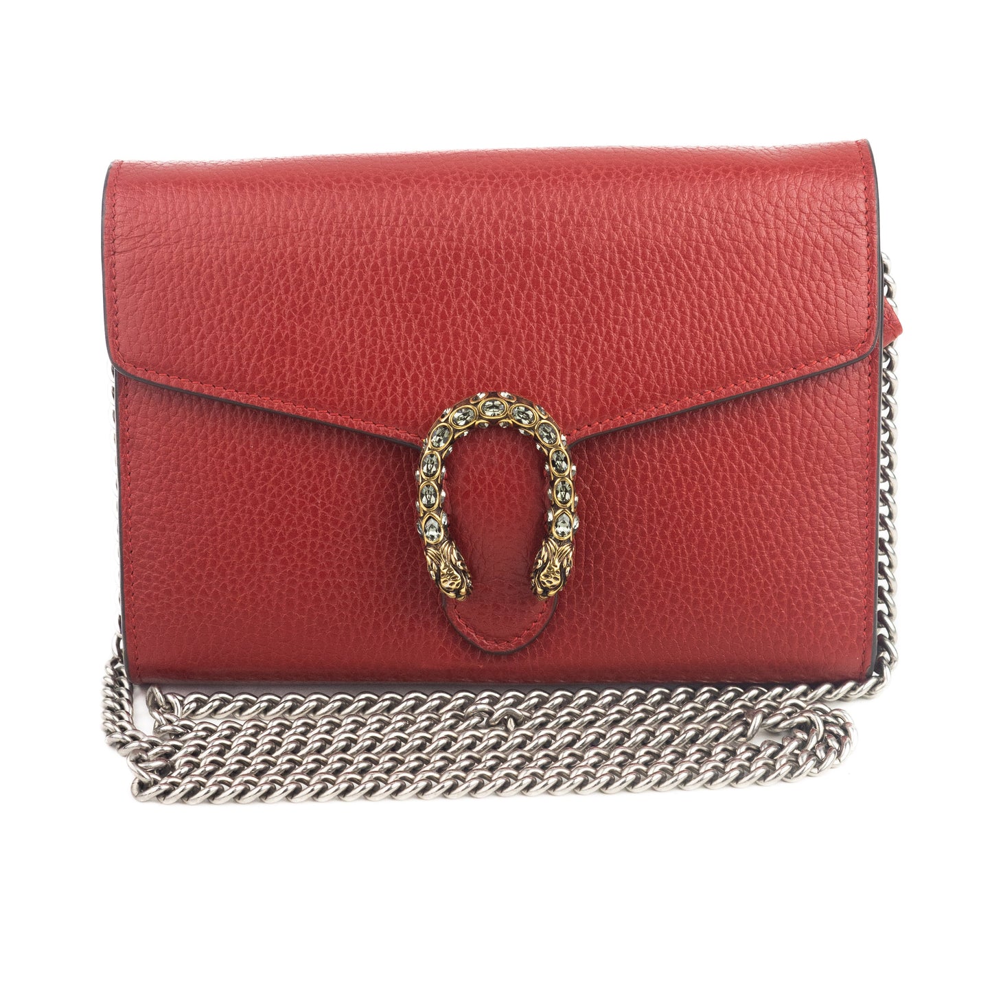 Gucci Dionysus Mini Leather Chain bag in Hibiscus Red