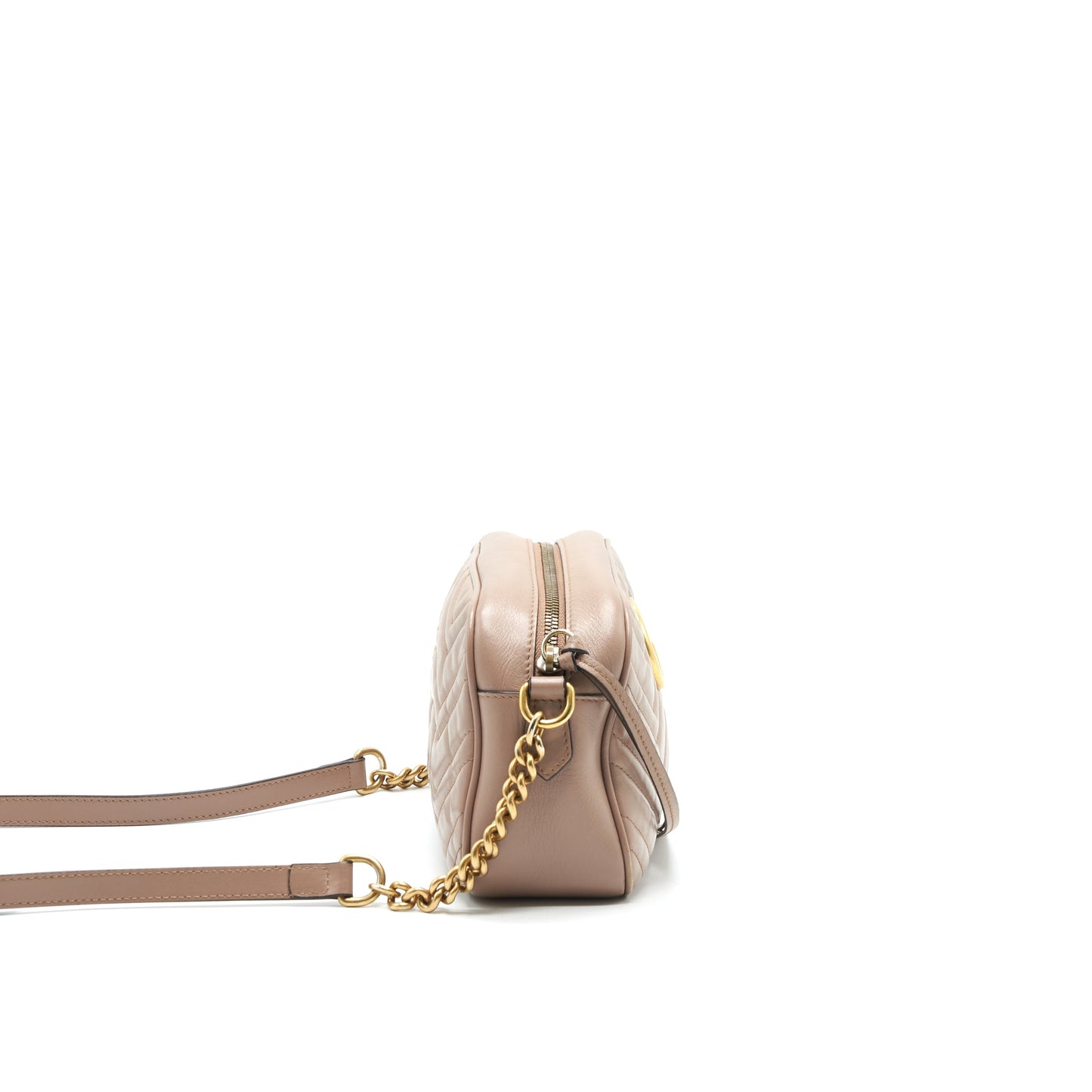 Gucci Marmont Small Matelasse Mini Purse in Beige