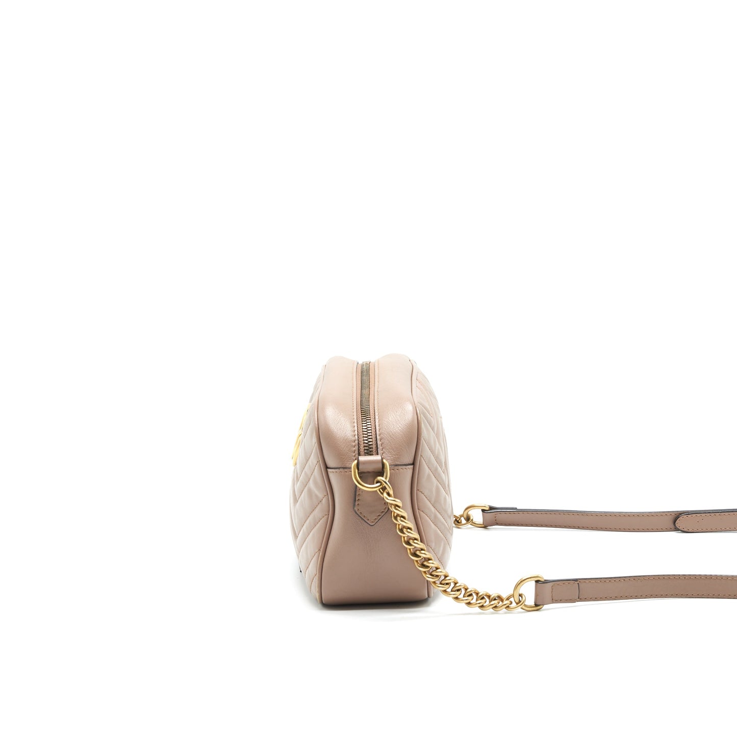 Gucci Marmont Small Matelasse Mini Purse in Beige
