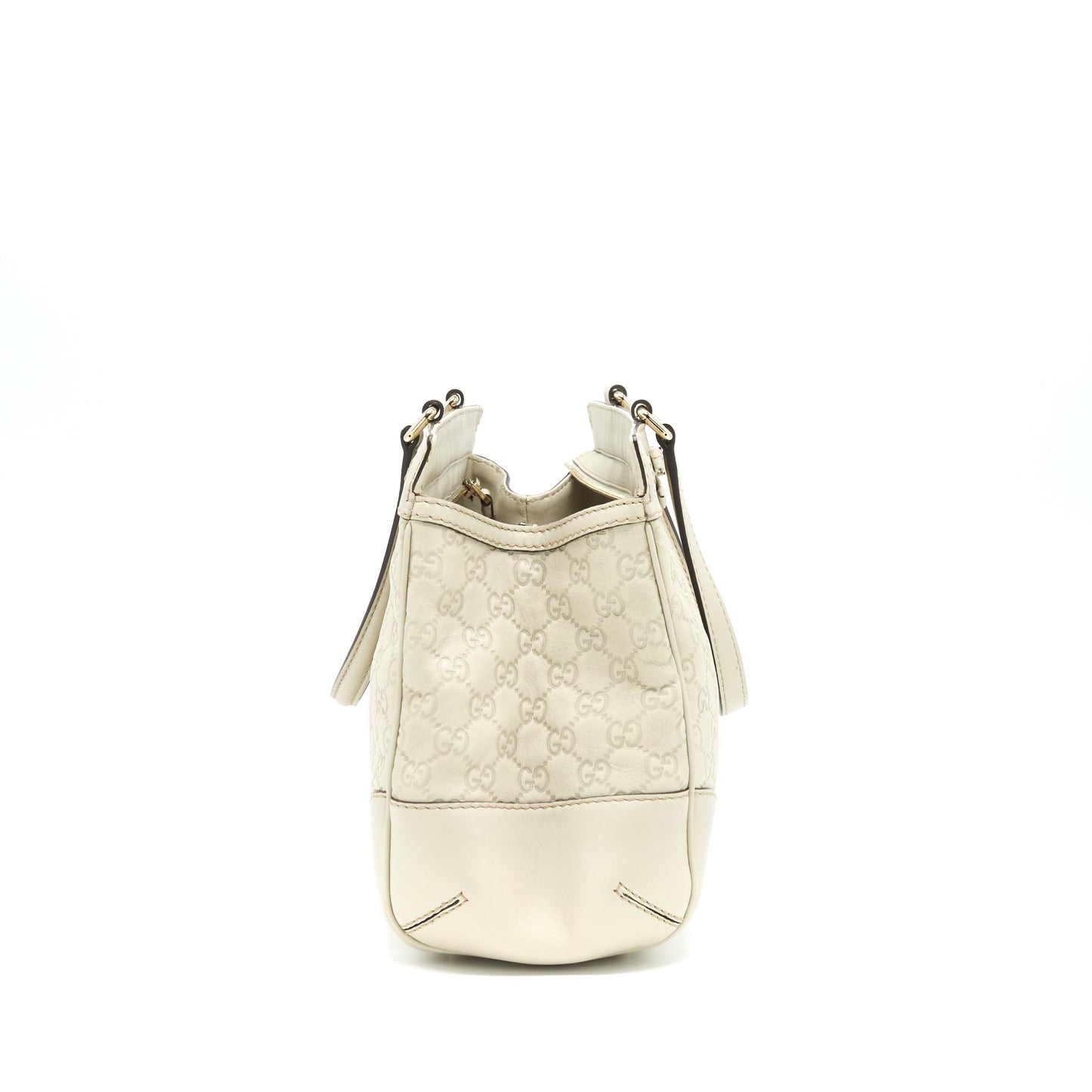 Gucci Interlock Pattern Tote Purse Light Grey