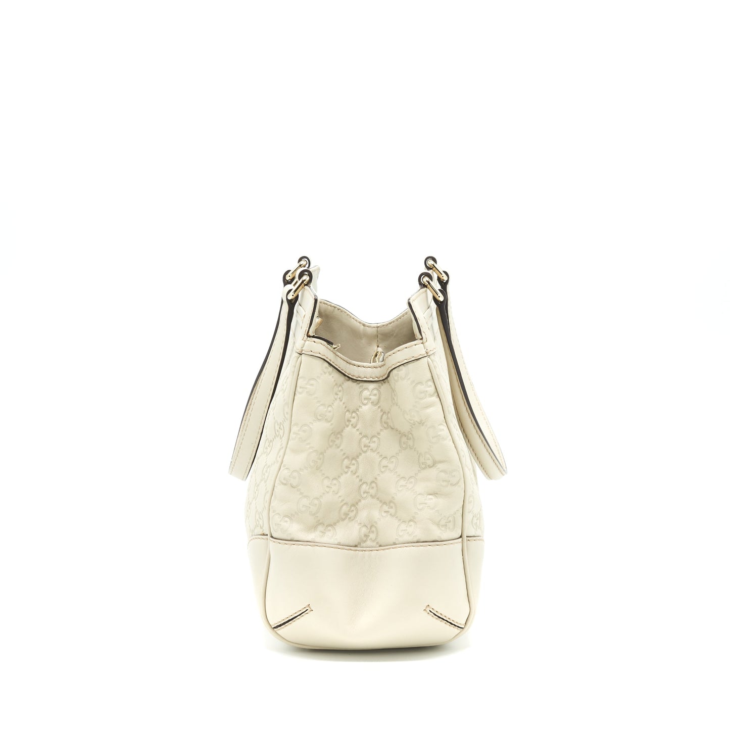 Gucci Interlock Pattern Tote Purse Light Grey