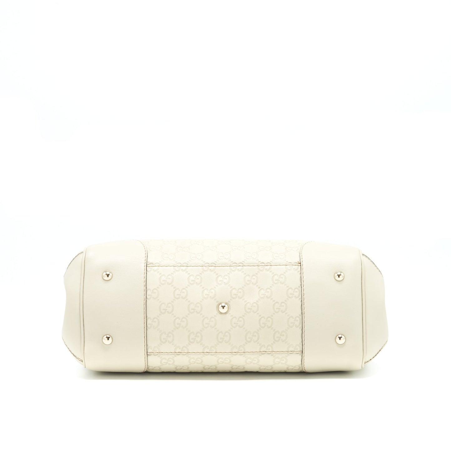Gucci Interlock Pattern Tote Purse Light Grey