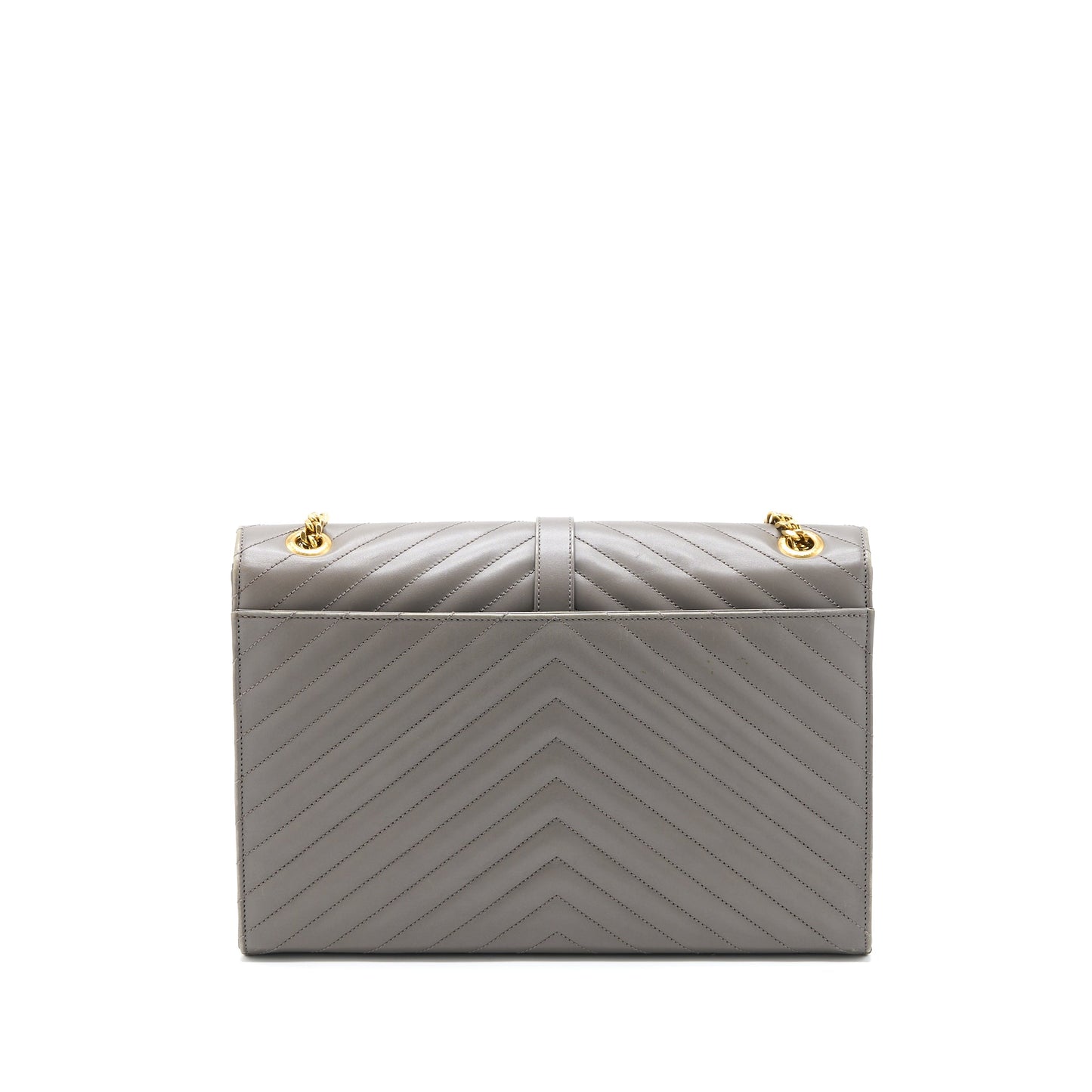 Saint Laurent Envelope Large Purse Calfskin Grey