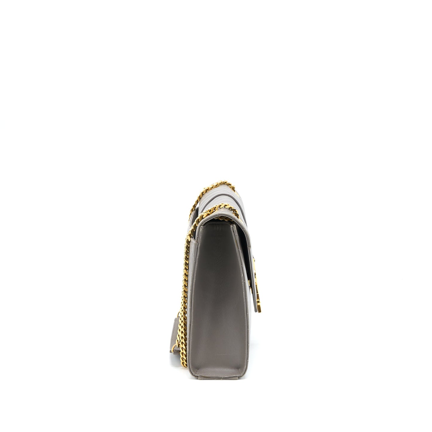 Saint Laurent Envelope Large Purse Calfskin Grey