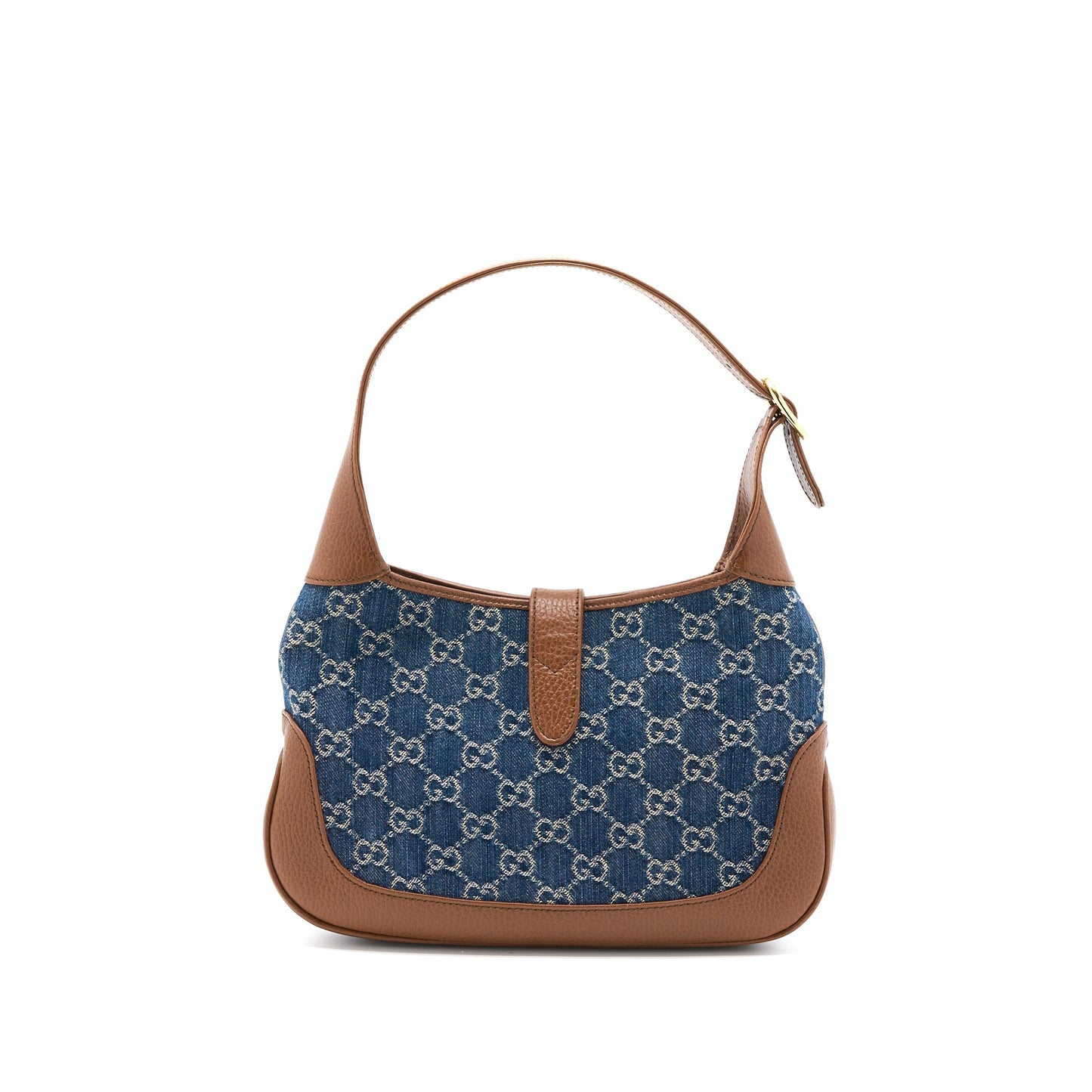 Gucci Jackie 1961 Small Mini Purse Denim/Leather Blue/Brown