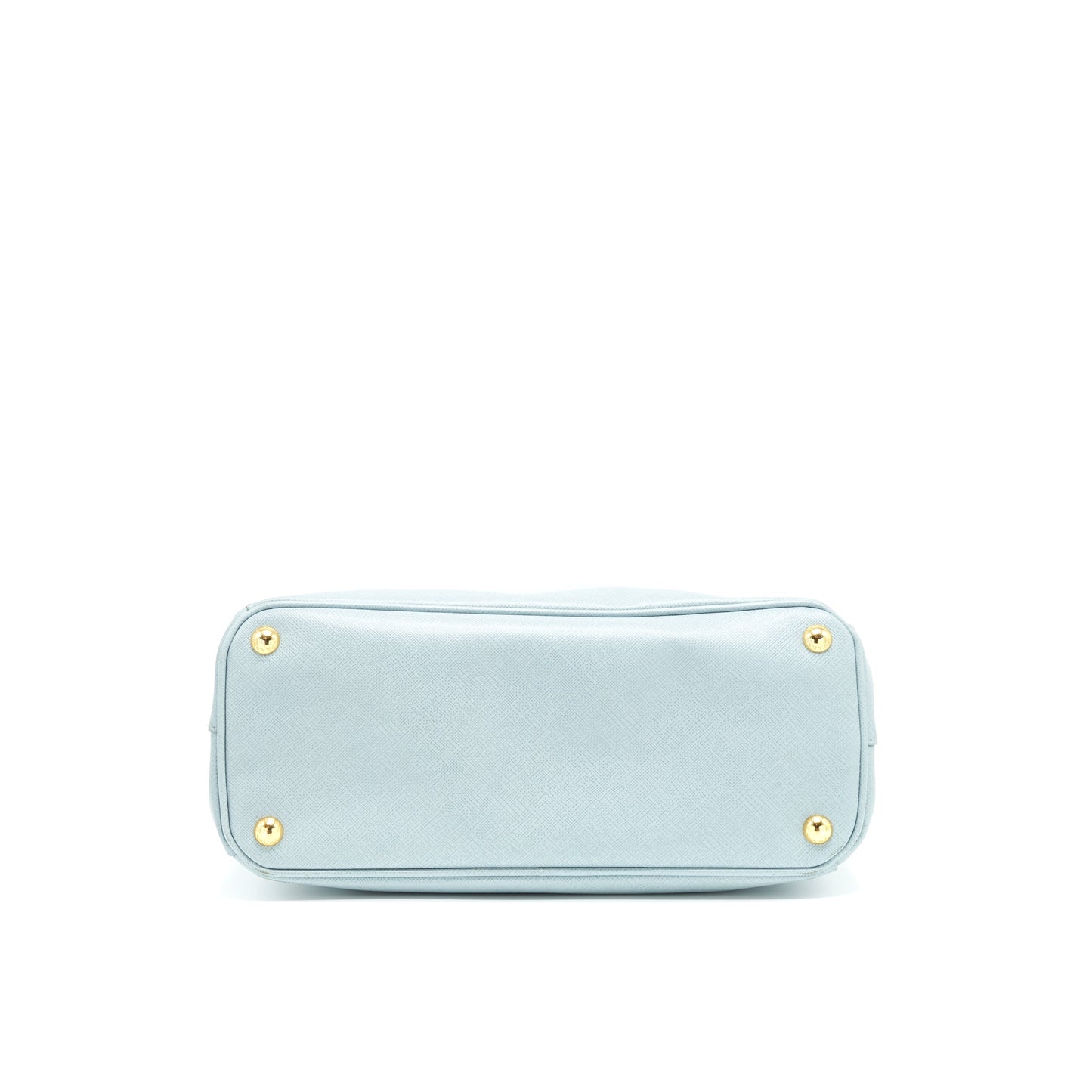Prada Small Saffiano Leather Tote Purse Light Blue