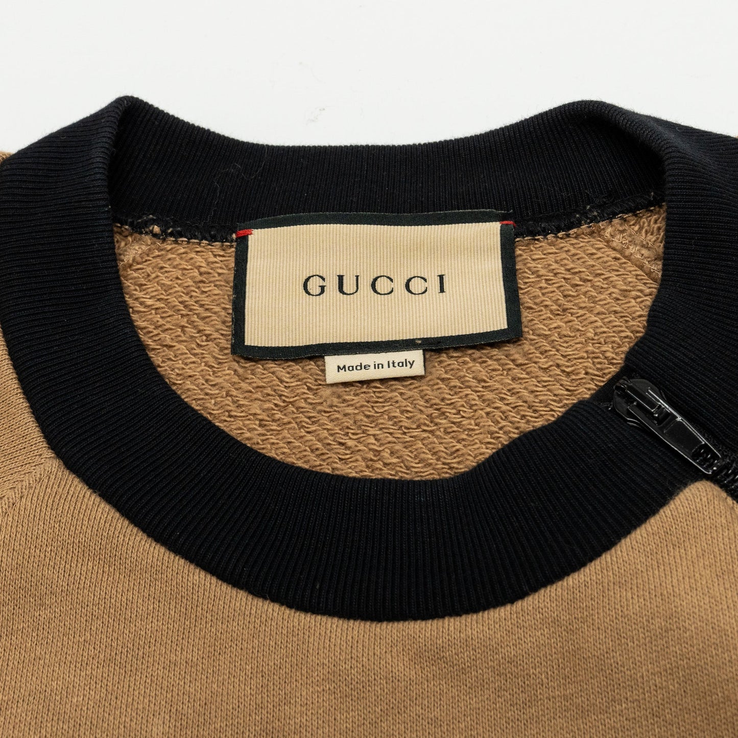 GUCCI Size Vintage Logo Sweatshirt Cotton Carmel/Multicolour