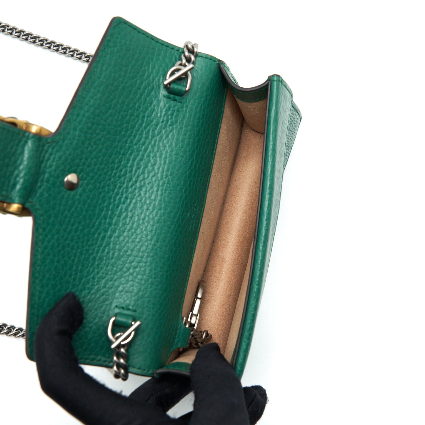 Gucci Dionysus Super Mini Purse Green Gold/Sliver Hardware
