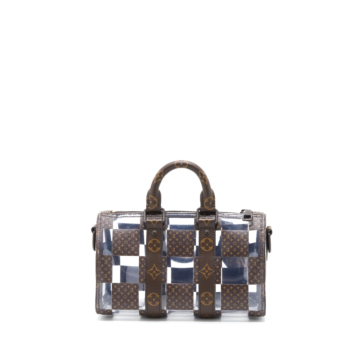 Louis Vuitton Keepall Banbouliere 25 Monogram Chess Monogram Canvas/Transparent Brown Hardware