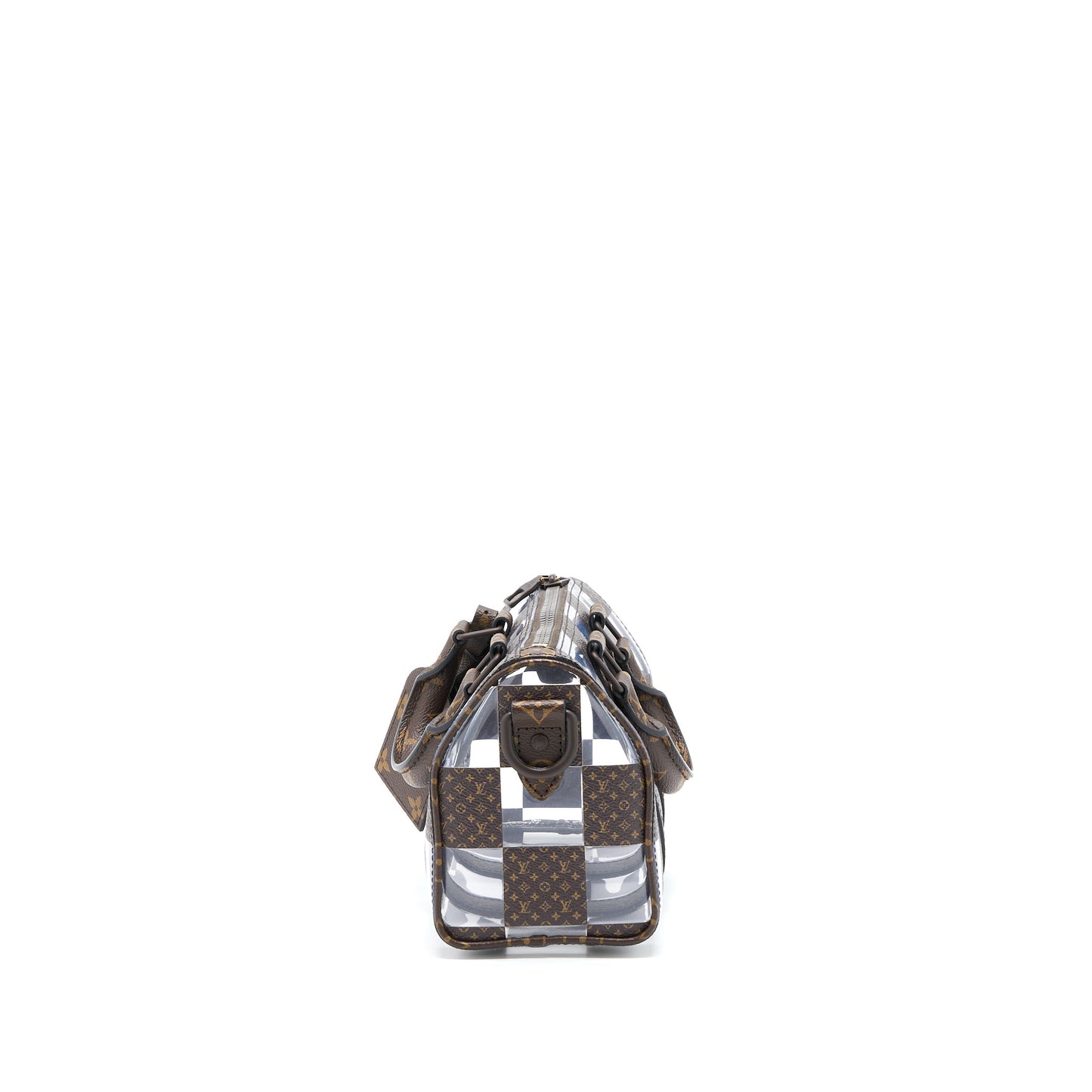 Louis Vuitton Keepall Banbouliere 25 Monogram Chess Monogram Canvas/Transparent Brown Hardware