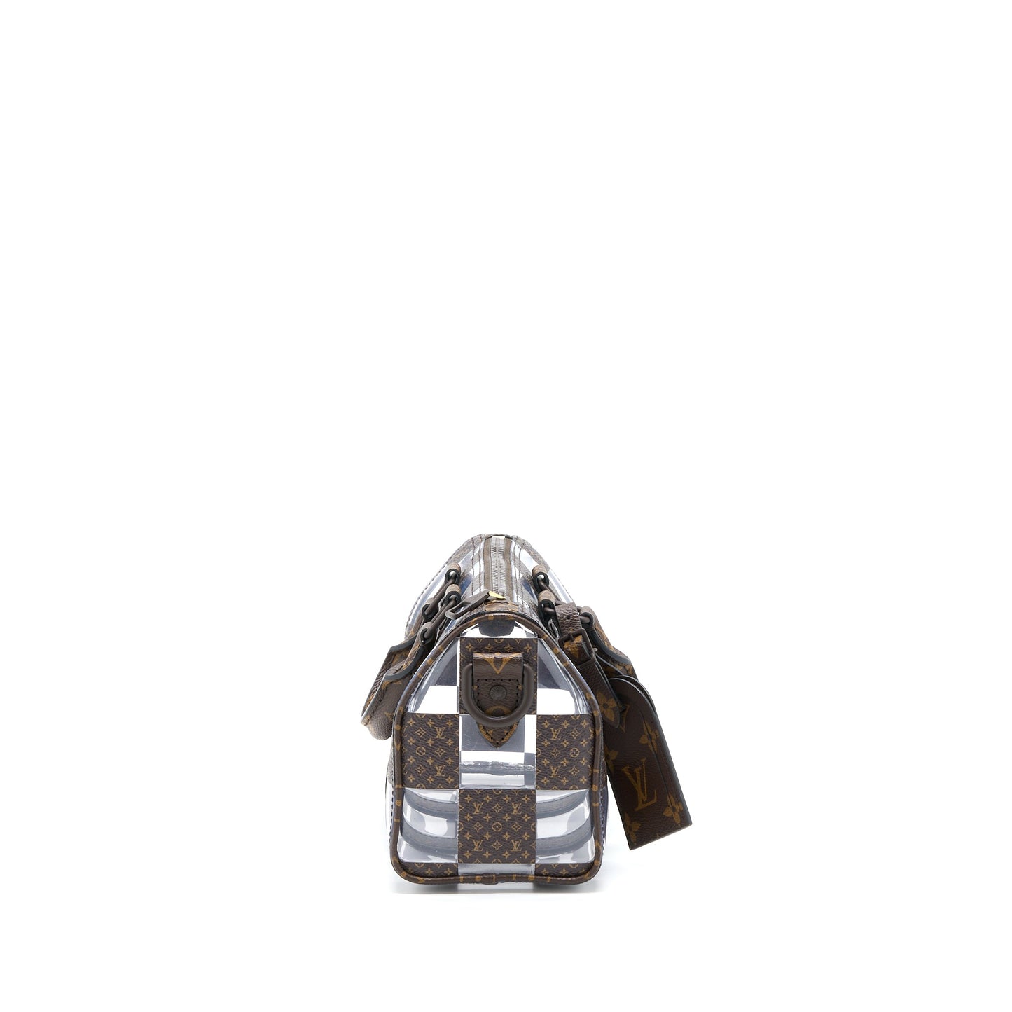 Louis Vuitton Keepall Banbouliere 25 Monogram Chess Monogram Canvas/Transparent Brown Hardware