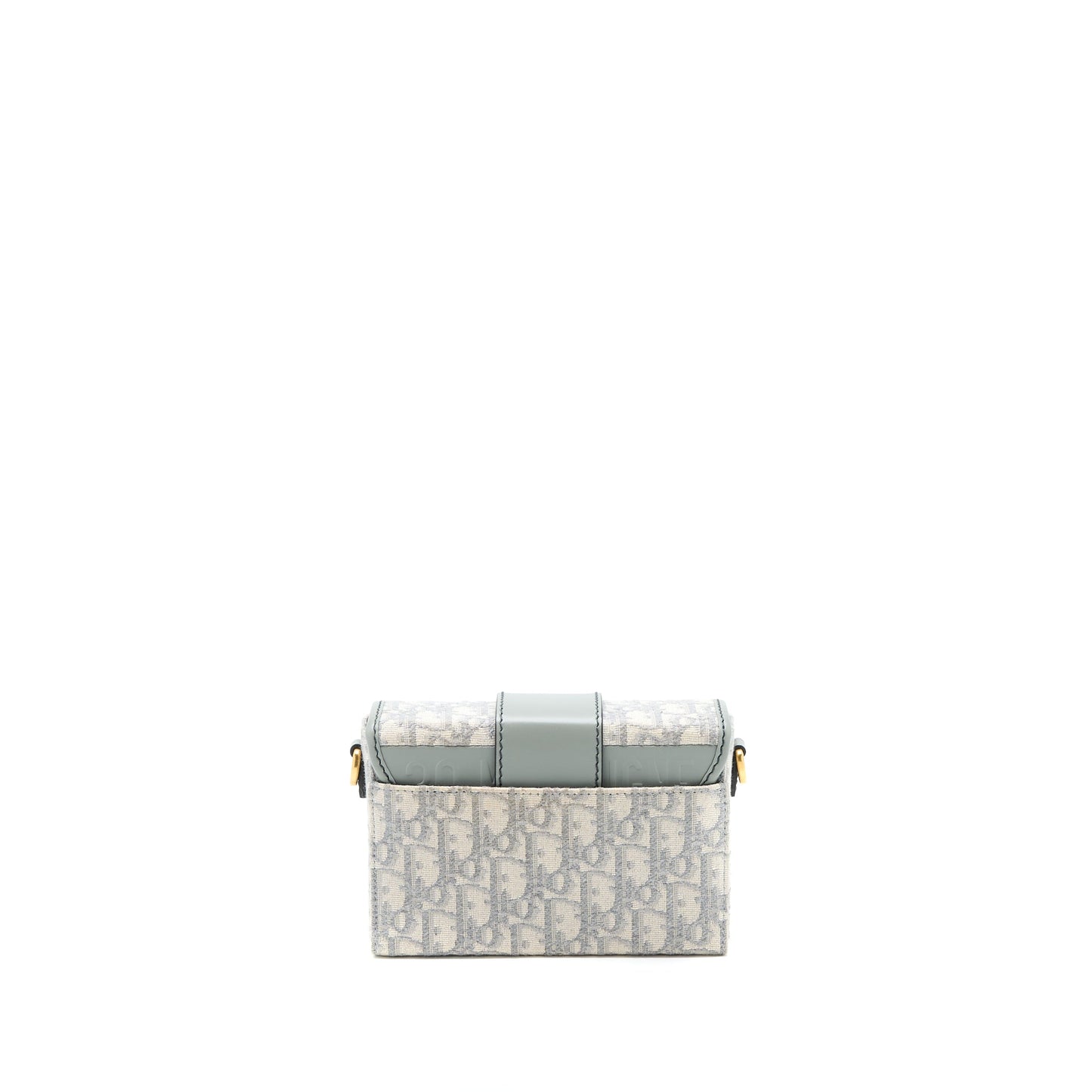 Dior 30 Montaigne Mini Box Purse Grey Oblique Jacquard