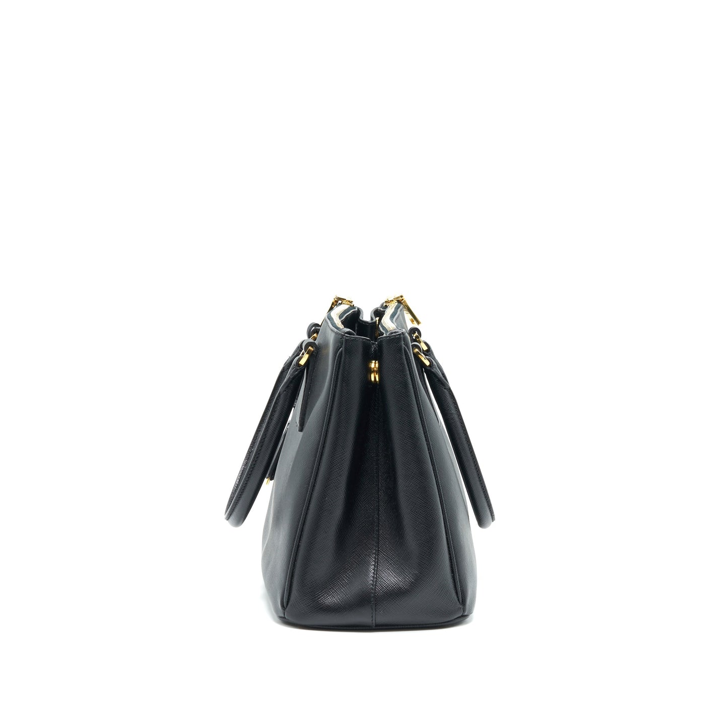Prada Small Saffiano Leather Tote Purse Black