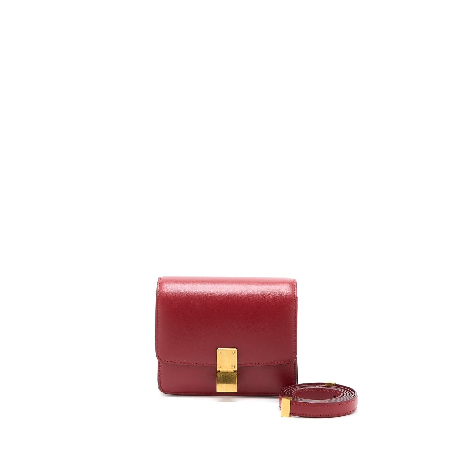Celine Mini Box Calfskin Red