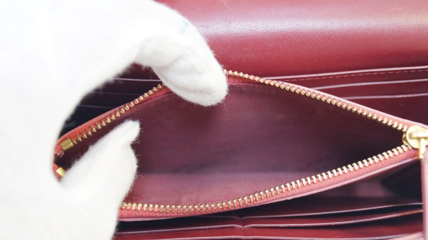 BURBERRY Trench Leather Continental Wallet Blossom Pink