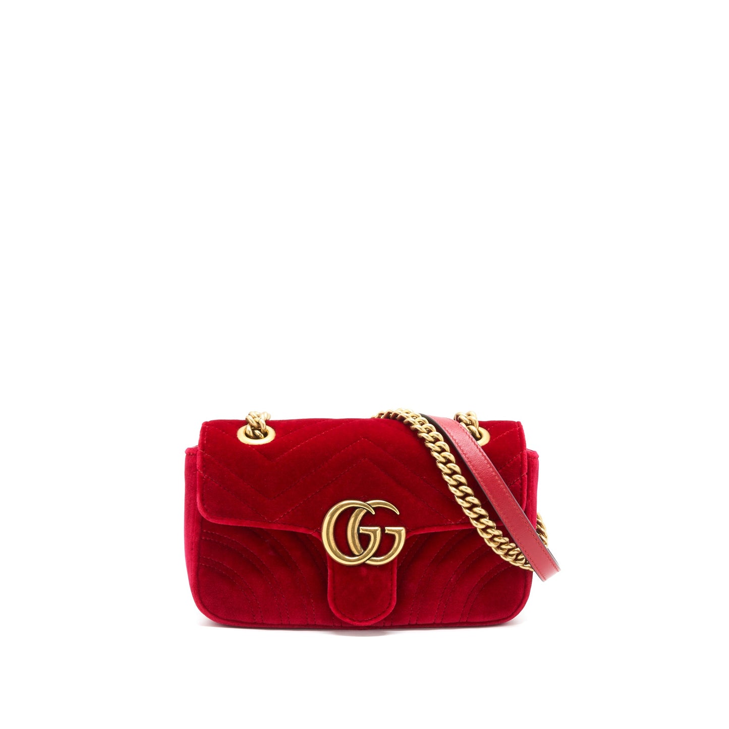 Gucci Velvet Marmont Matelasse Mini Purse