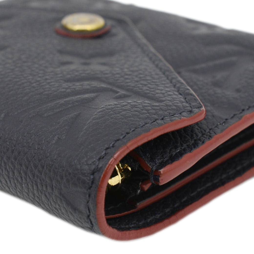 LOUIS VUITTON Victorine Monogram Empreinte Wallet Navy Blue