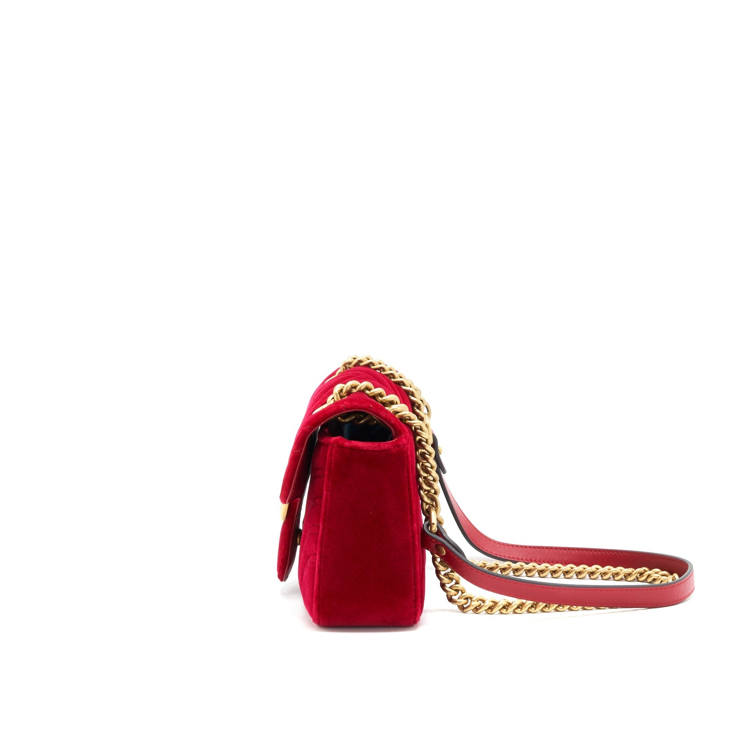 Gucci Velvet Marmont Matelasse Mini Purse