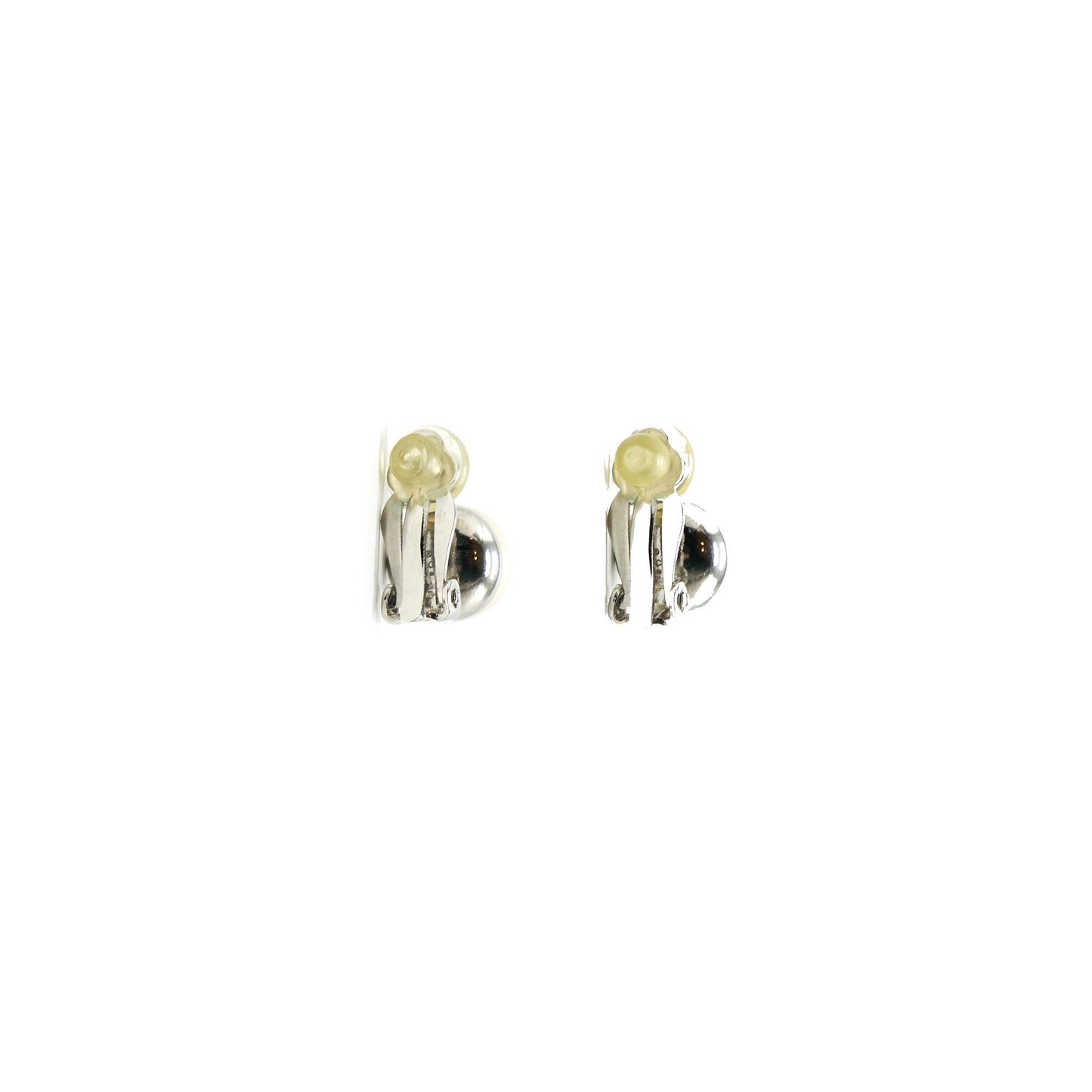 GUCCI Pearl with White Crystal Clip Earrings