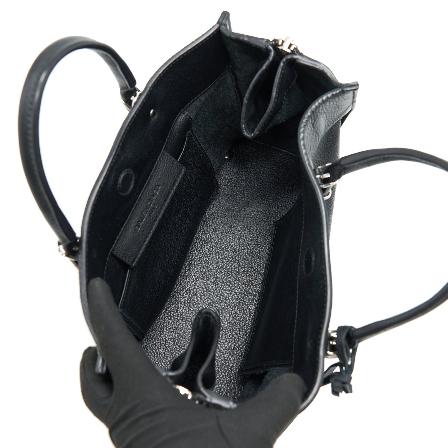 BALENCIAGA PAPIER A4 CLASSIC STUDS BAG LEATHER BLACK