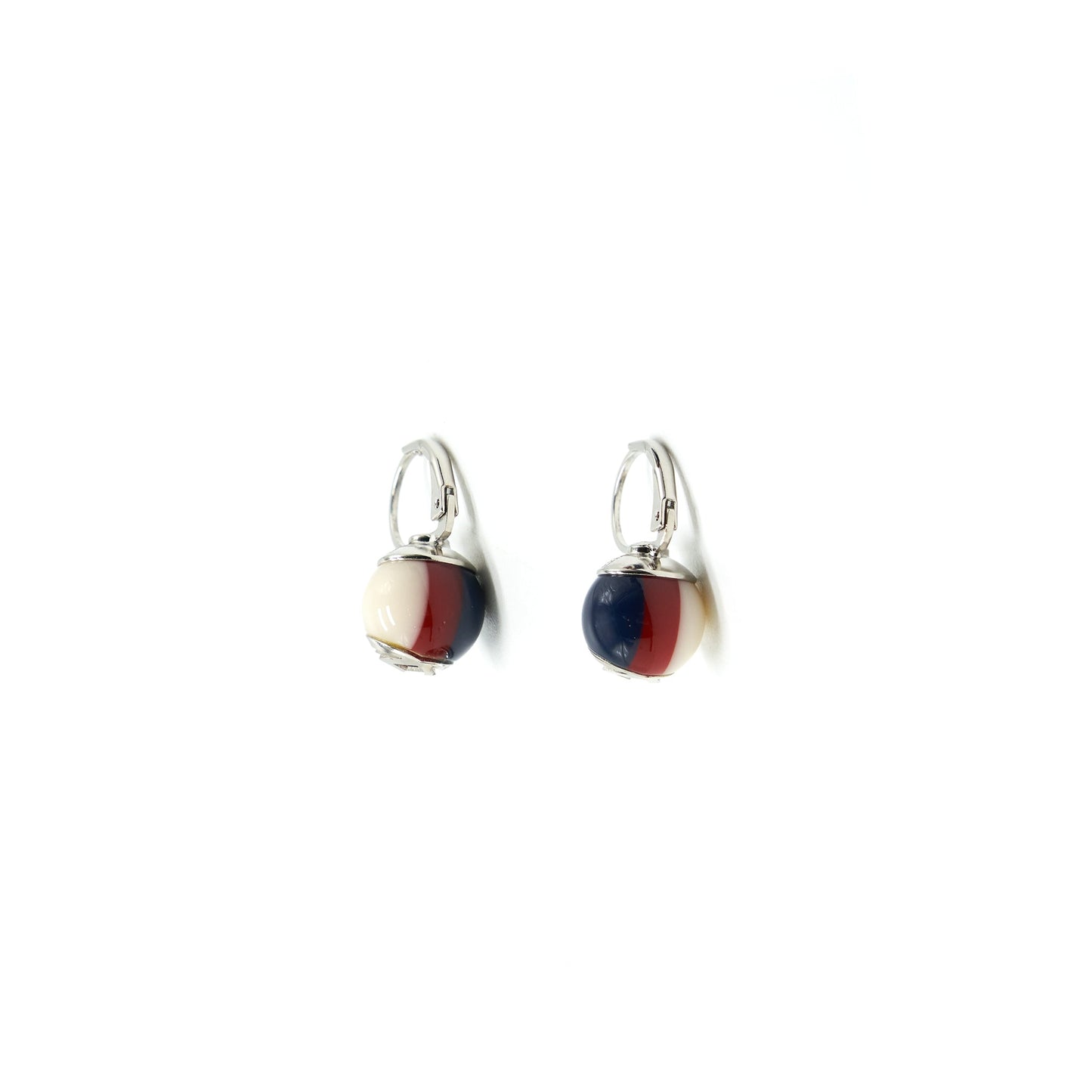 GUCCI Pearl Leverback Earrings WHITE//