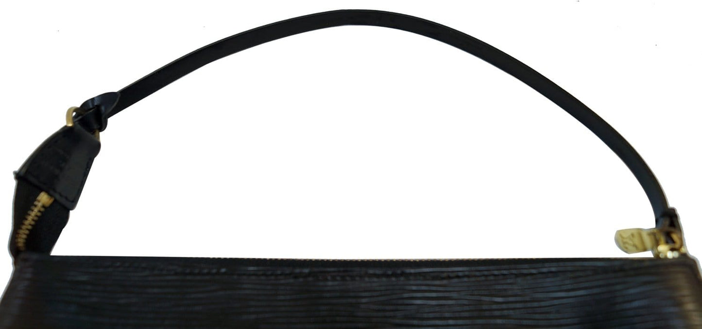 Louis Vuitton Black Epi Leather Pochette Accessories Pouch