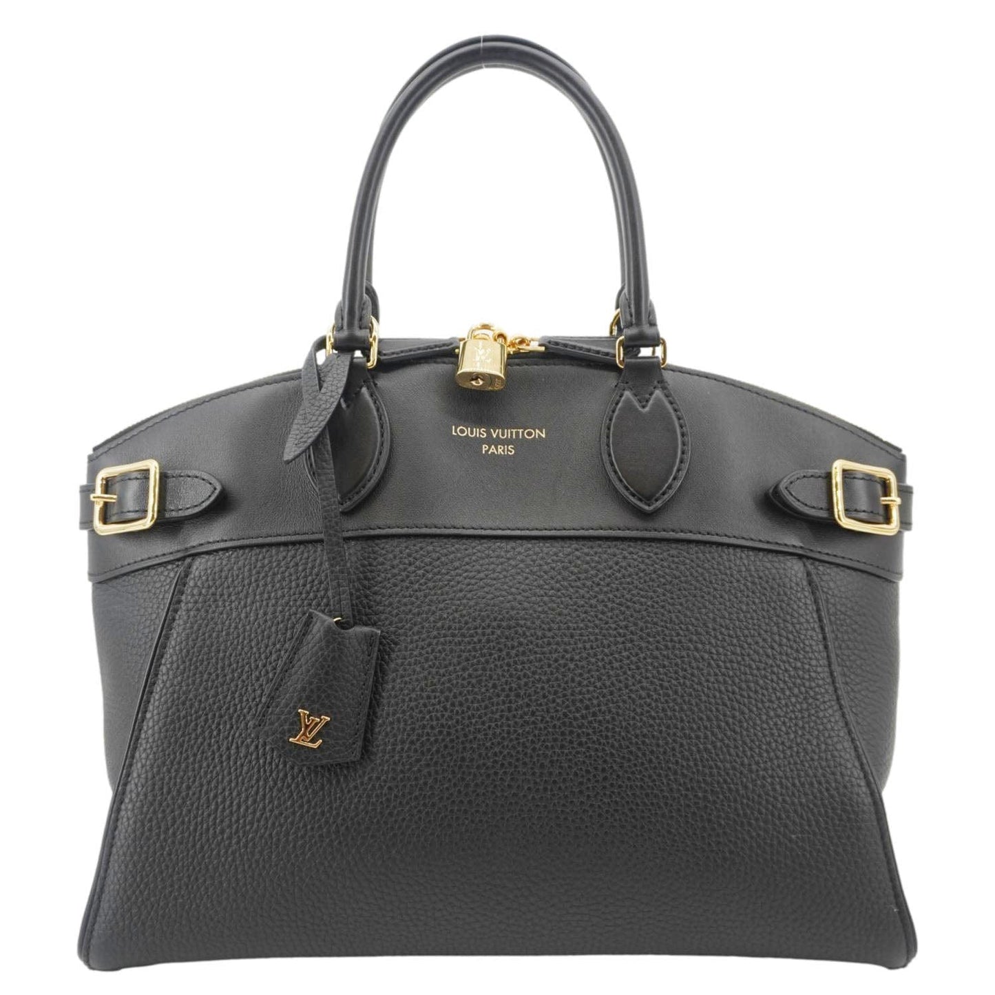 LOUIS VUITTON Vendome MM Taurillon Leather Shoulder Bag Black
