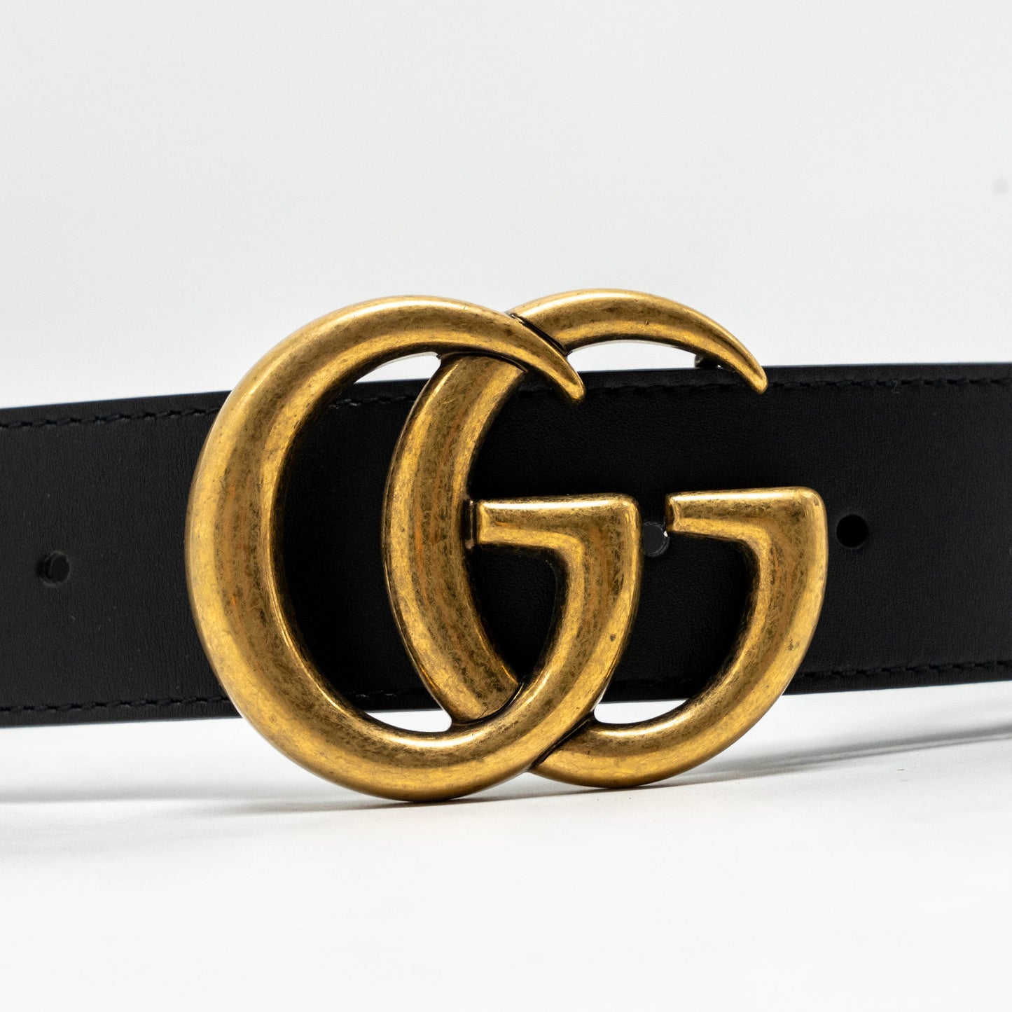 Gucci Size 85 4cm Wide Marmont Leather Belt
