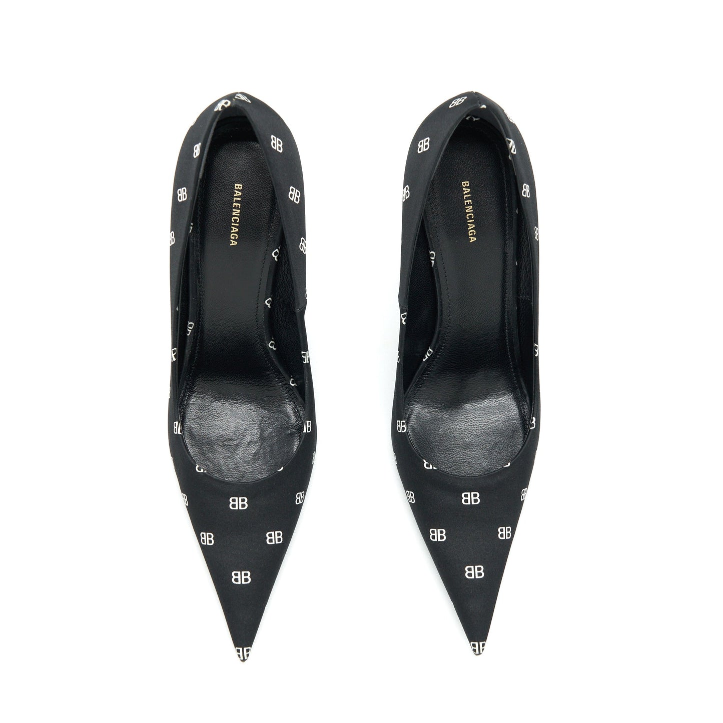Balenciaga Size 36 Satin Knife Heels Black