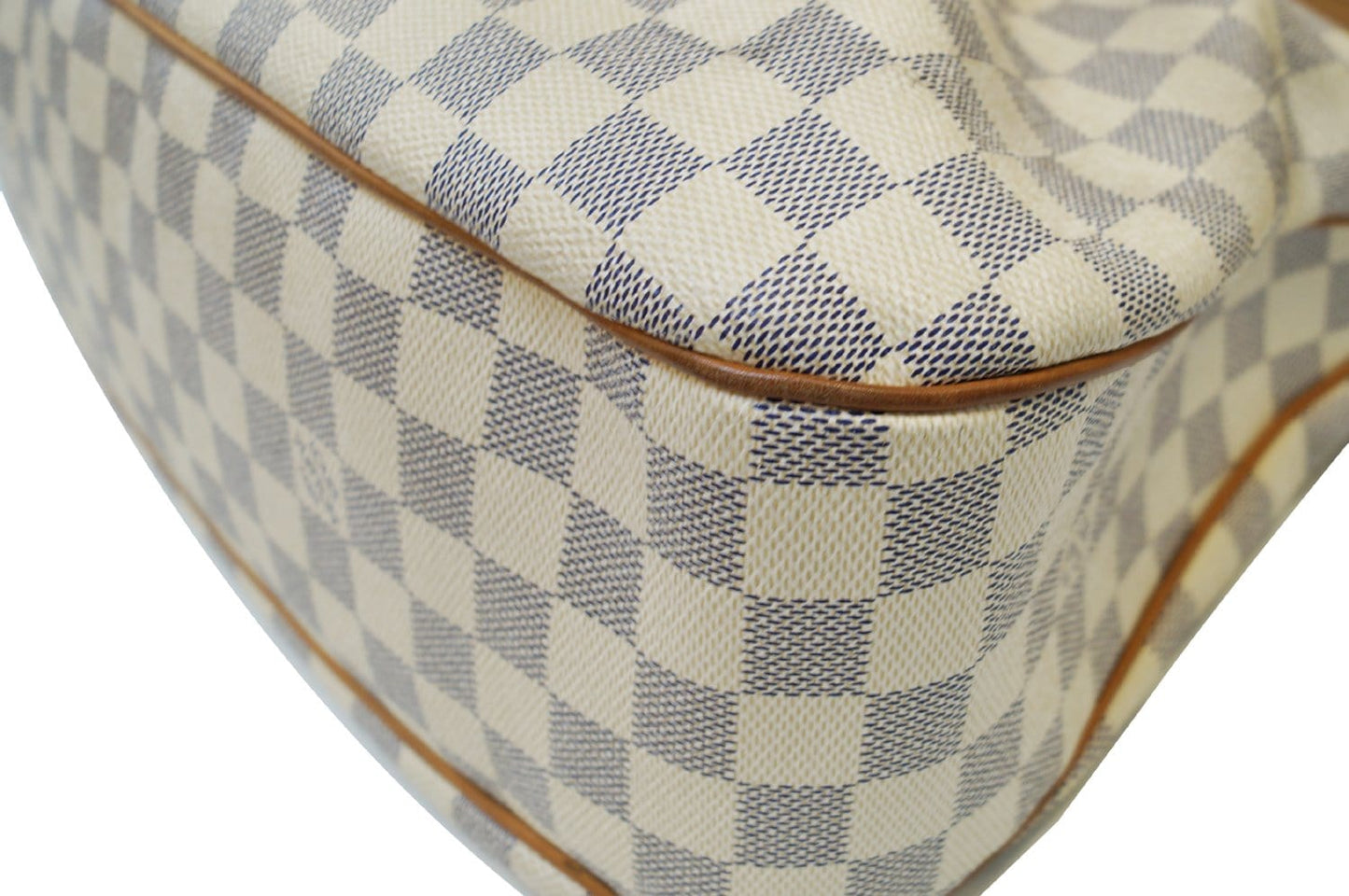 LOUIS VUITTON Damier Azur Siracusa MM White Shoulder Bag