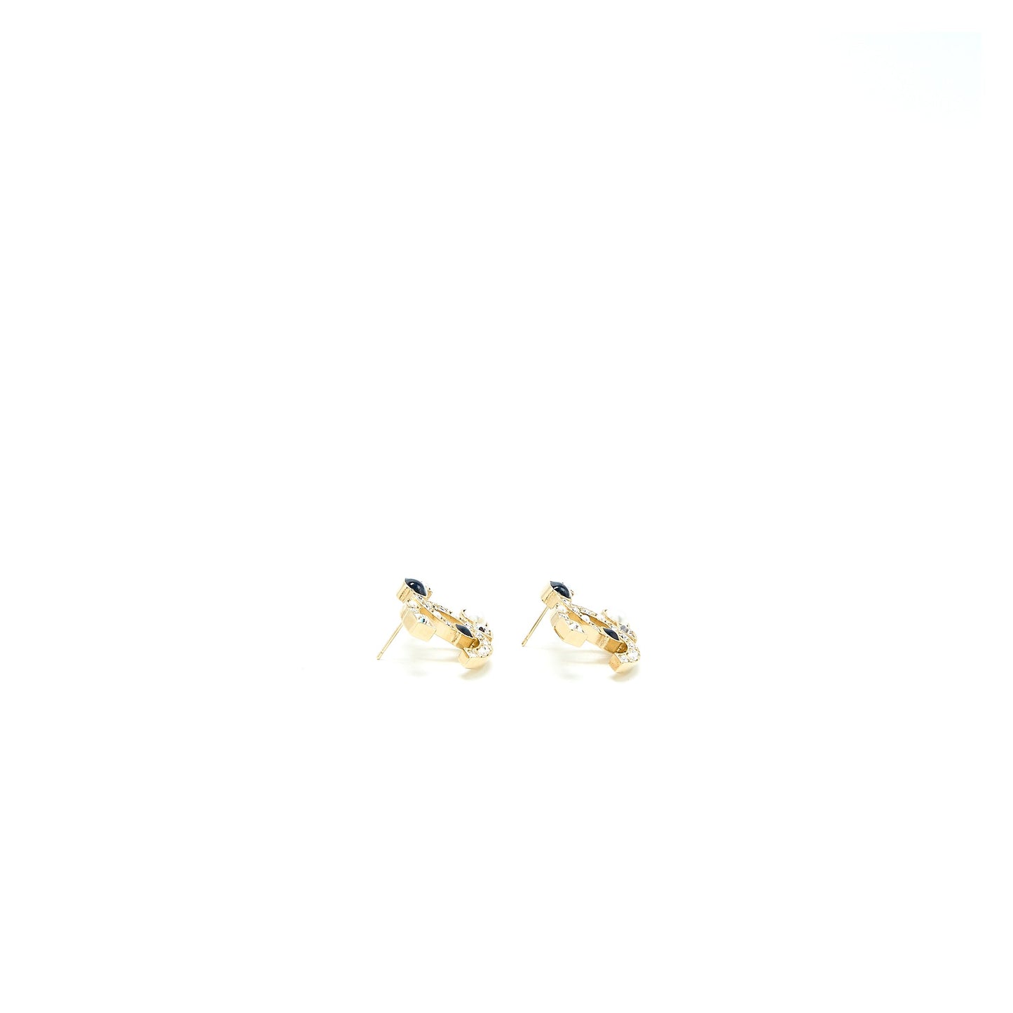 Chanel CC Logo Crystal Earrings LGHW