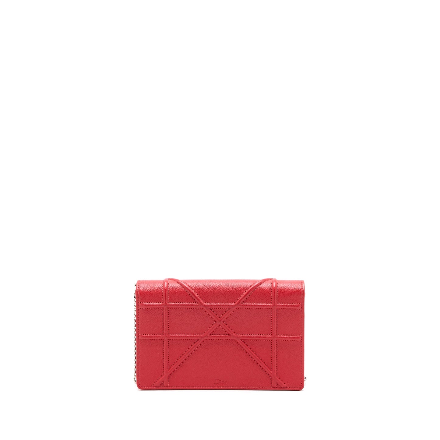 Dior Diorama Wallet On Chain Calfskin Red