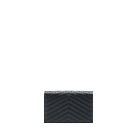 Saint Laurent/ Envelop Chain Wallet Caviar Black