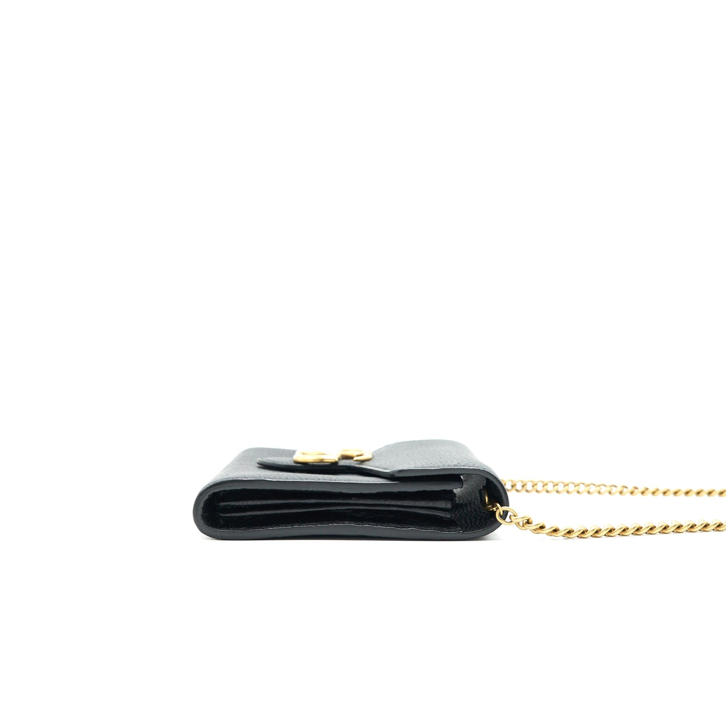 Gucci Grained Calfskin Logo Wallet on Chain with