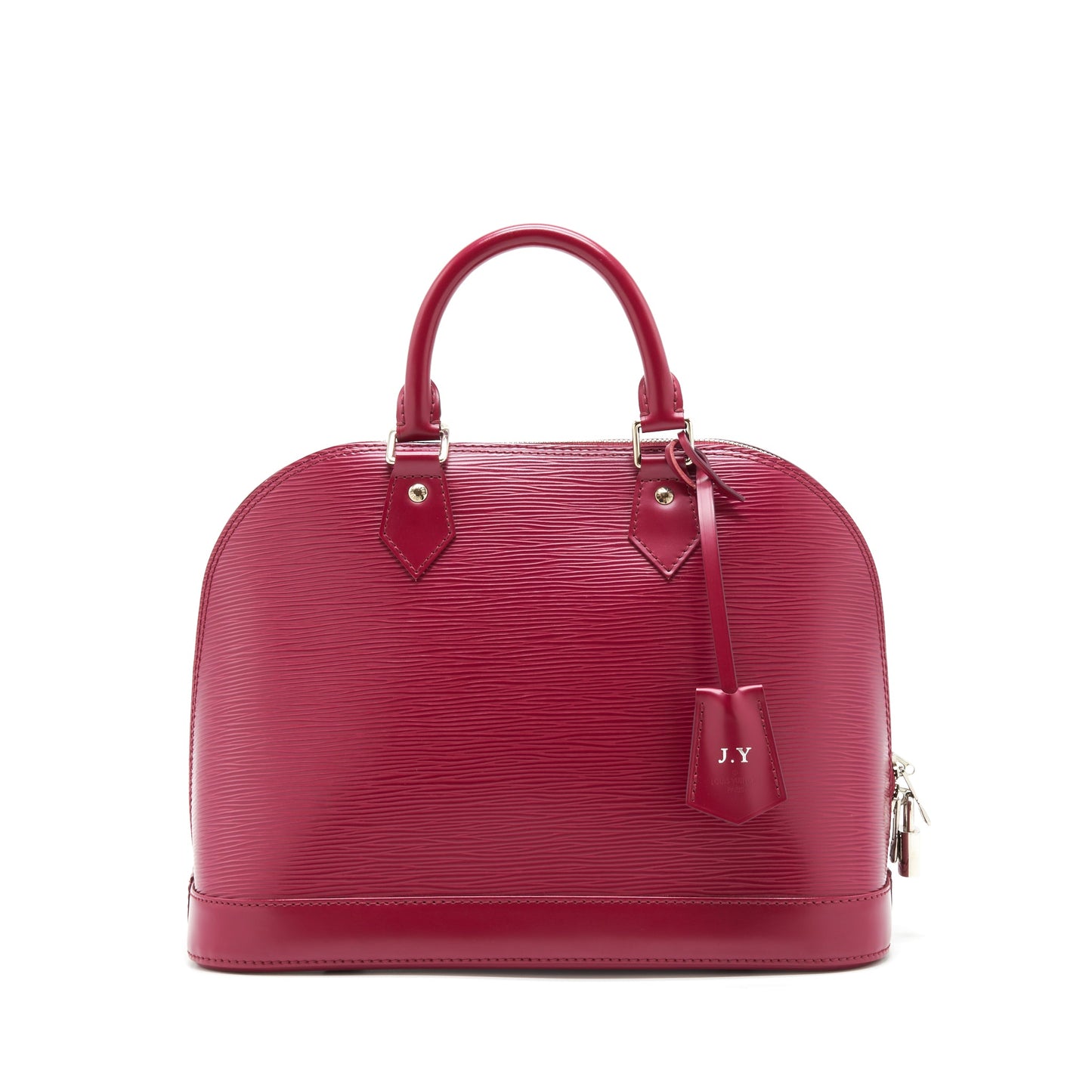 Louis Vuitton Alma Epi Dark Red With initial J.Y On Key Tag
