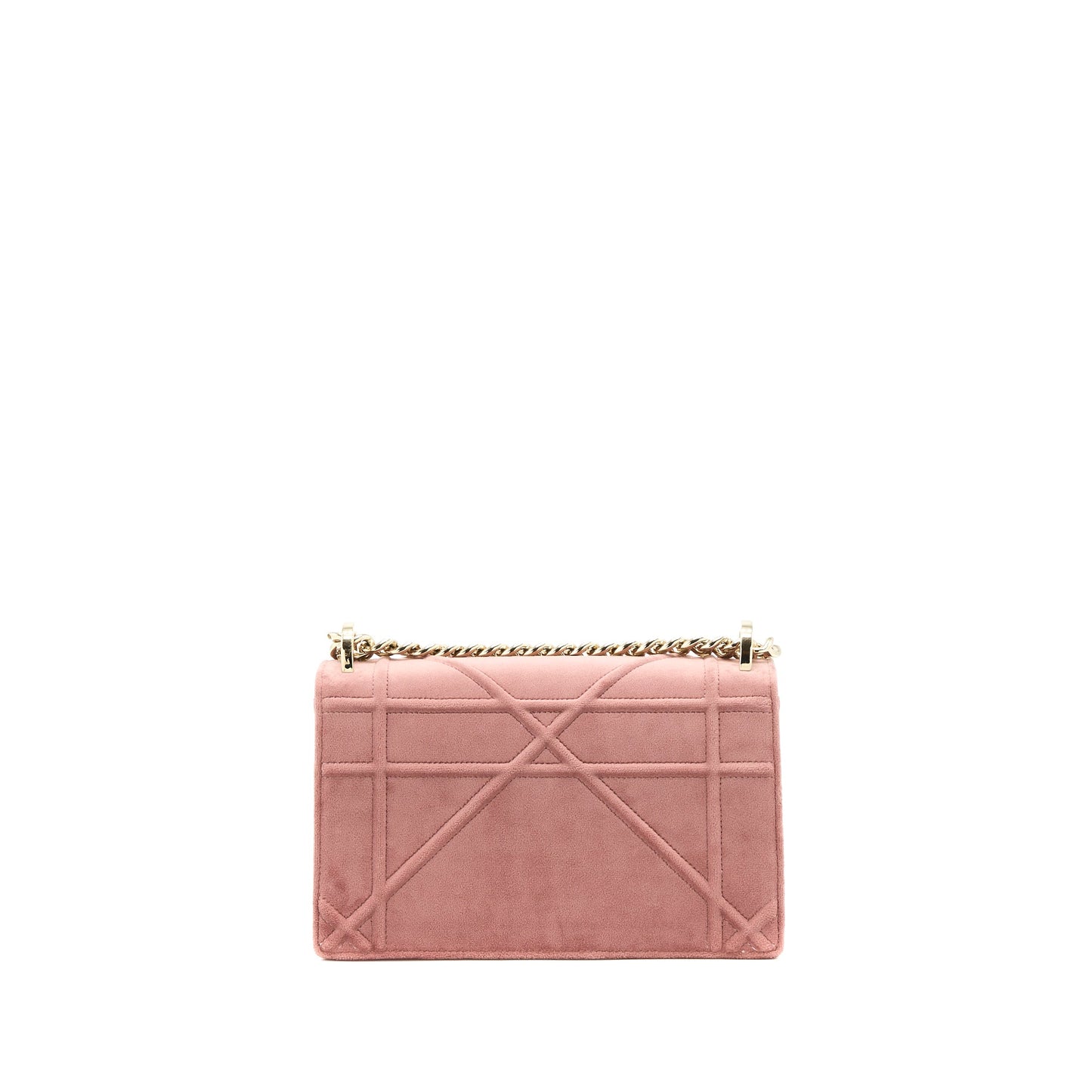 Dior Small Diorama Velvet Dark Pink