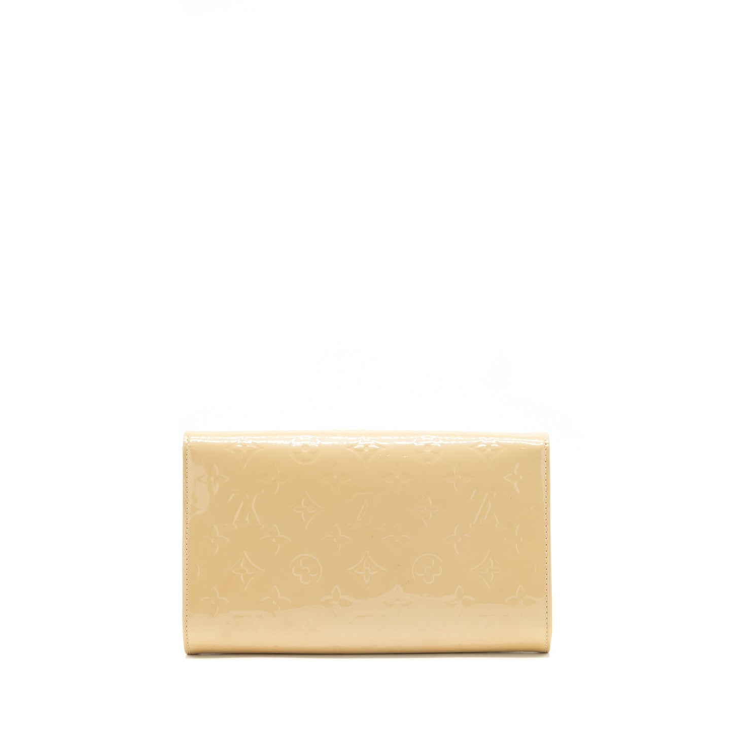 Louis Vuitton Vernis Ana Clutch Patent Leather Beige