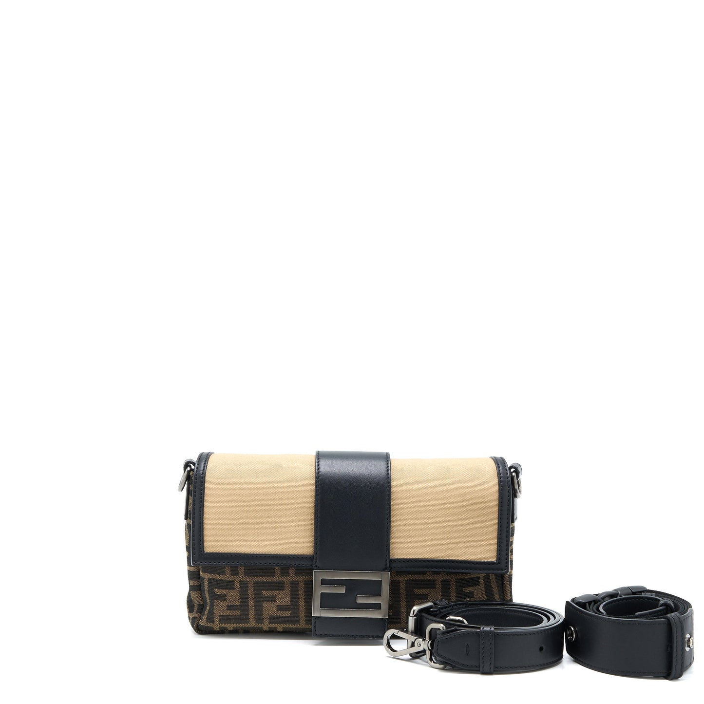 Fendi Regular Baguette Purse Jacquard Canvas Multicolour