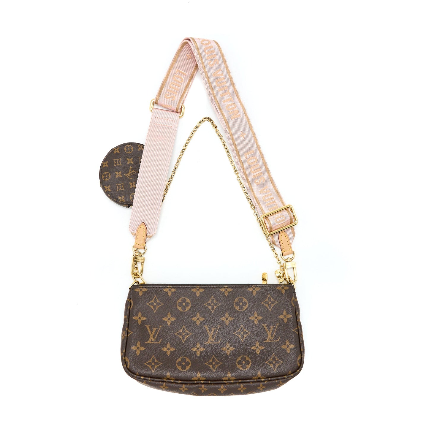 Louis Vuitton Multi Pochette Accessories Monogram Canvas Rose Clair