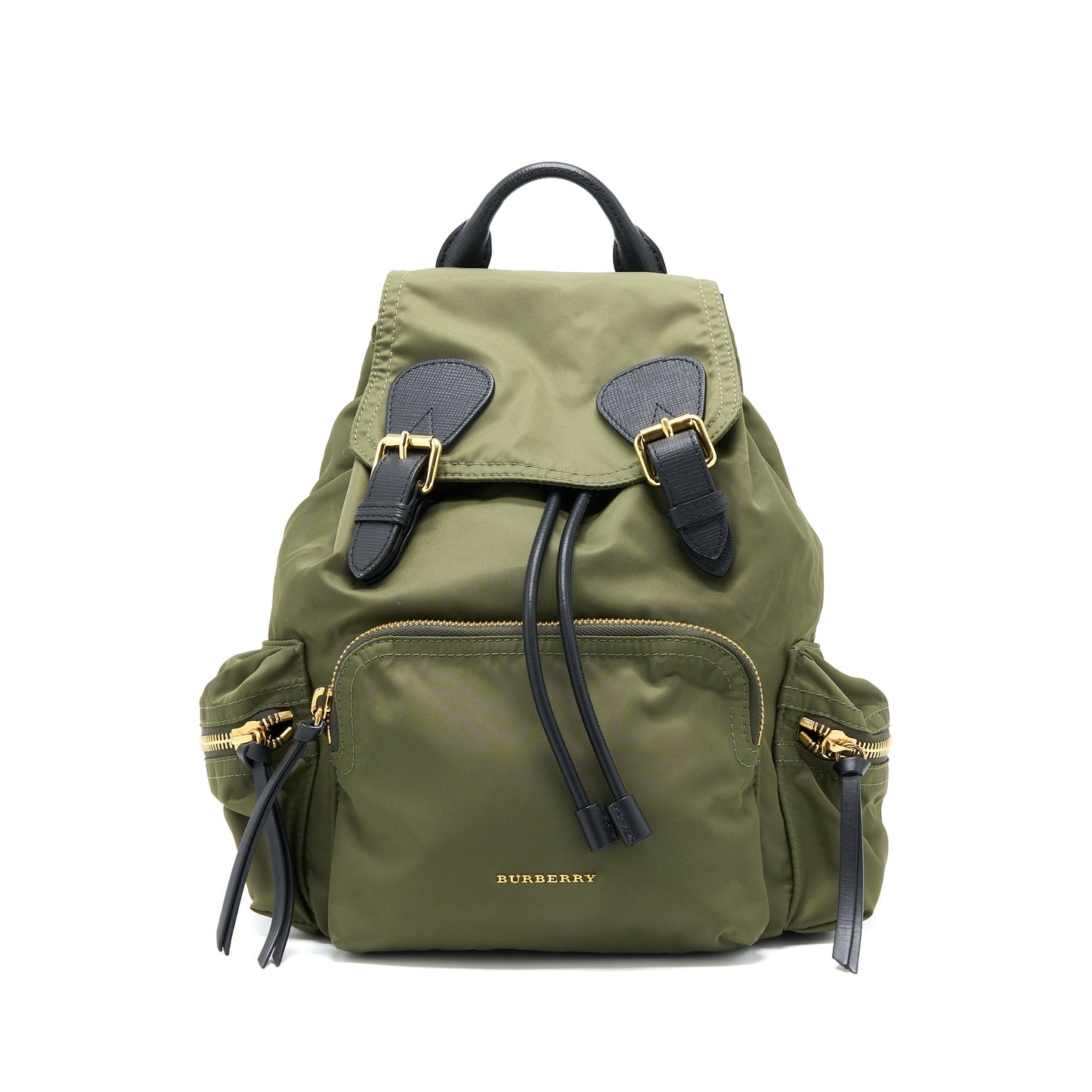Burberry Medium Rucksack Backpack Nylon Olive Green