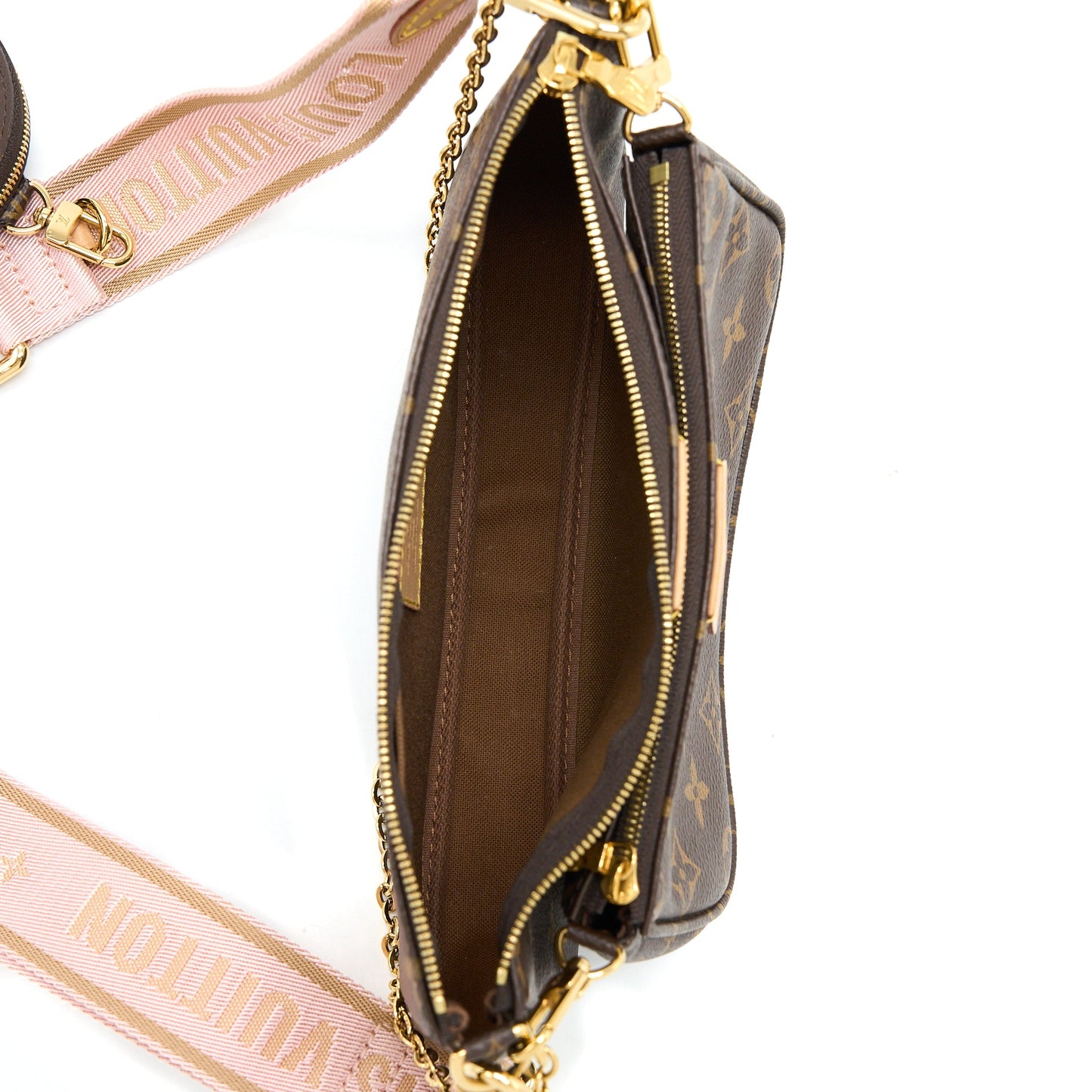 Louis Vuitton Multi Pochette Accessories Monogram Canvas Rose Clair