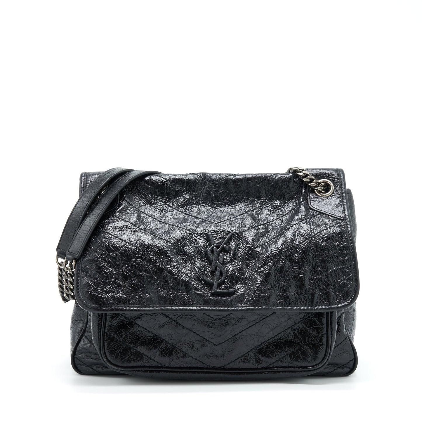 Saint Laurent Large Niki Mini Purse Calfskin Black