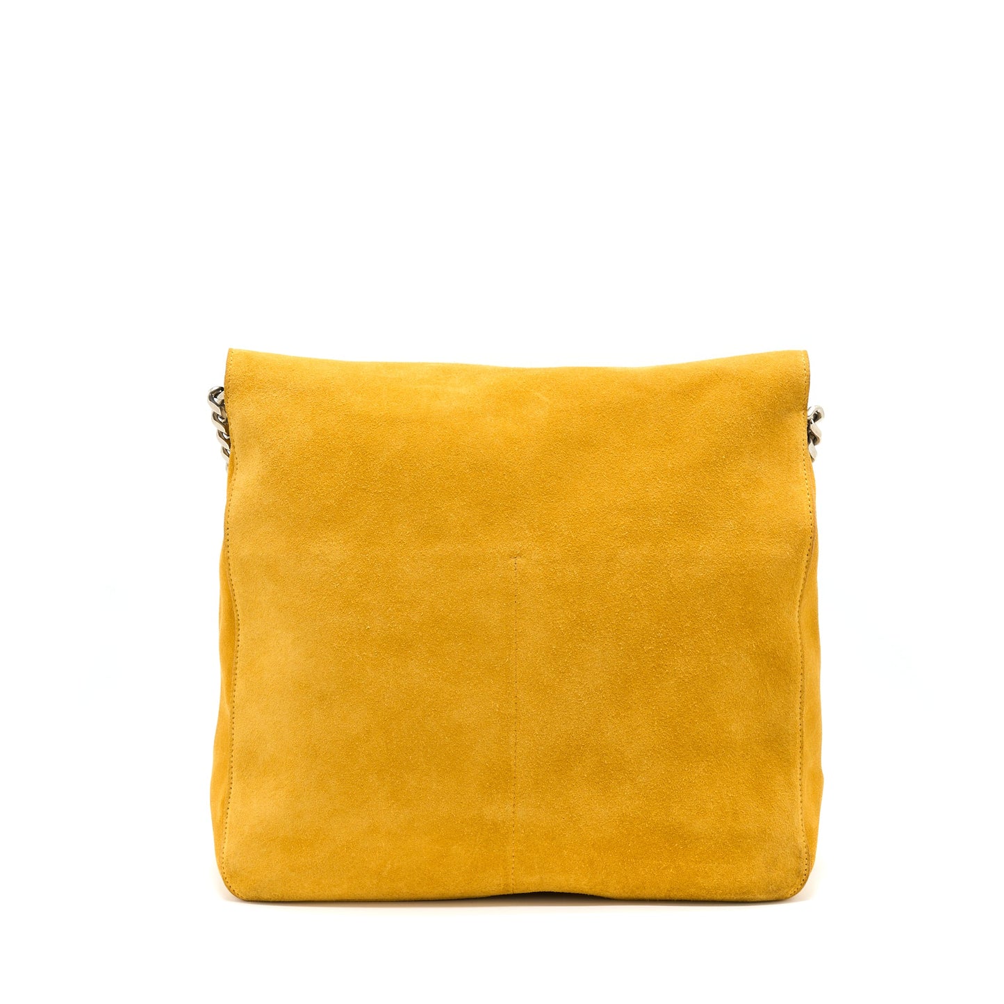 Celine Flap Mini Purse Suede Mustard Yellow