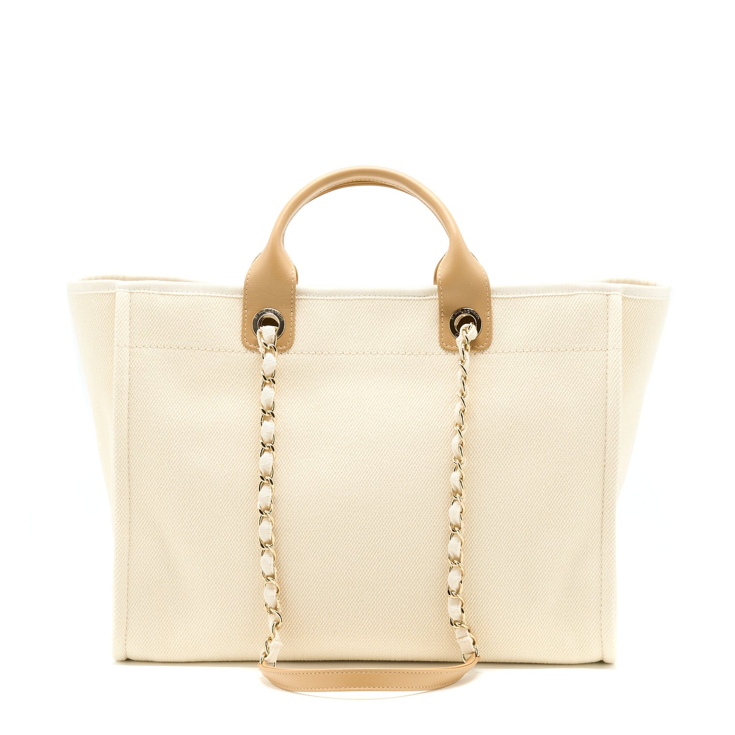 Chanel Deauville Pearl Tote Canvas GHW