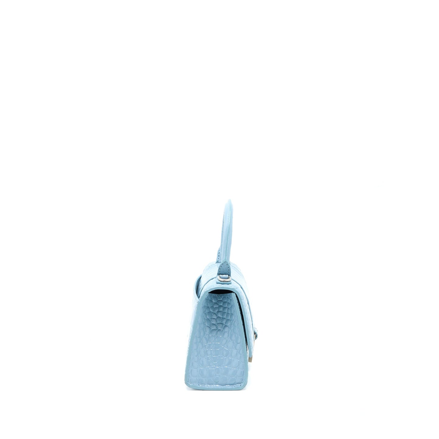 Balenciaga Hourglass Cro-Embossed Calfskin Light Blue
